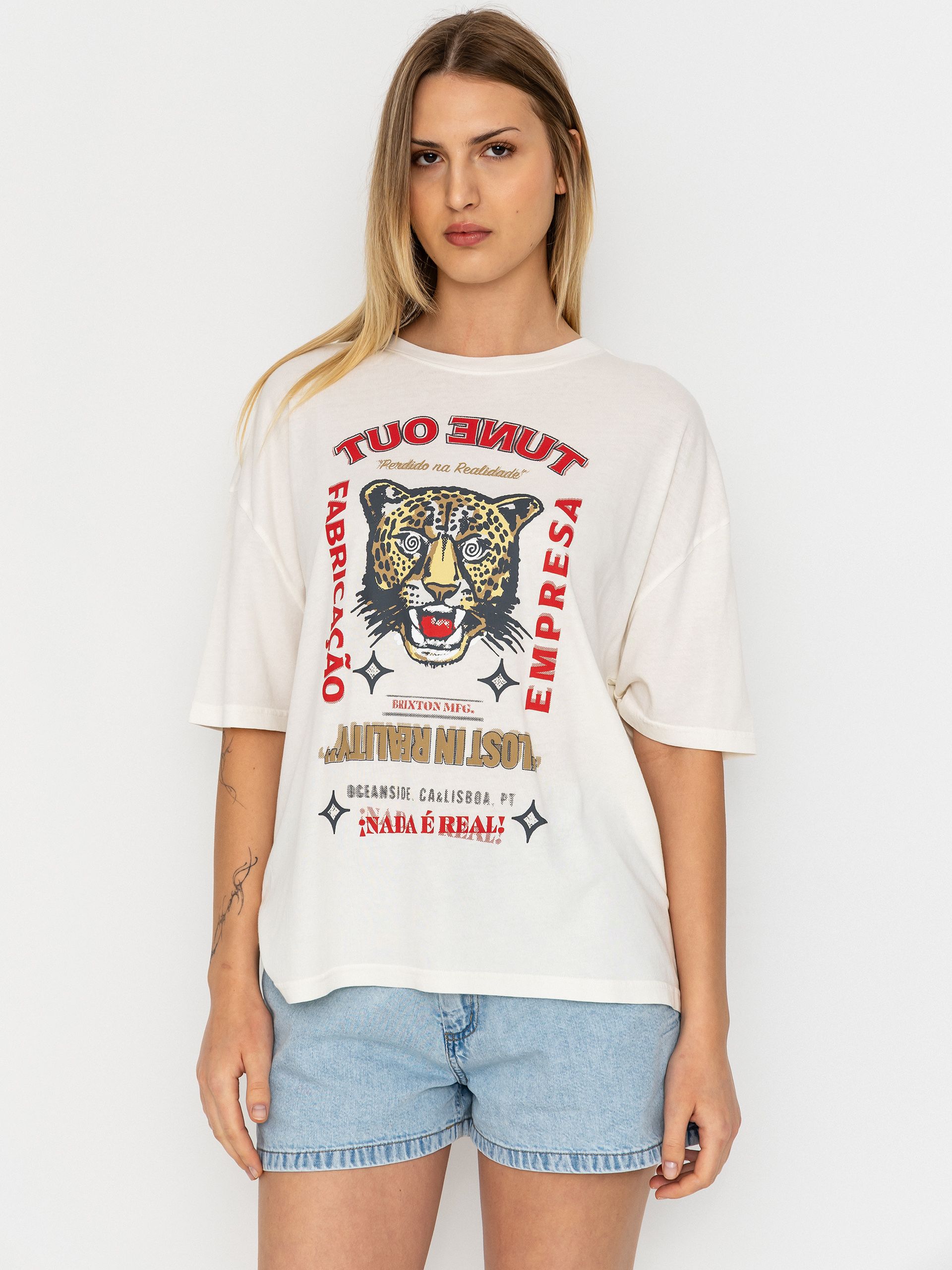 Brixton The Getaway Oversized Bf Wmn T-Shirt (vintage white)