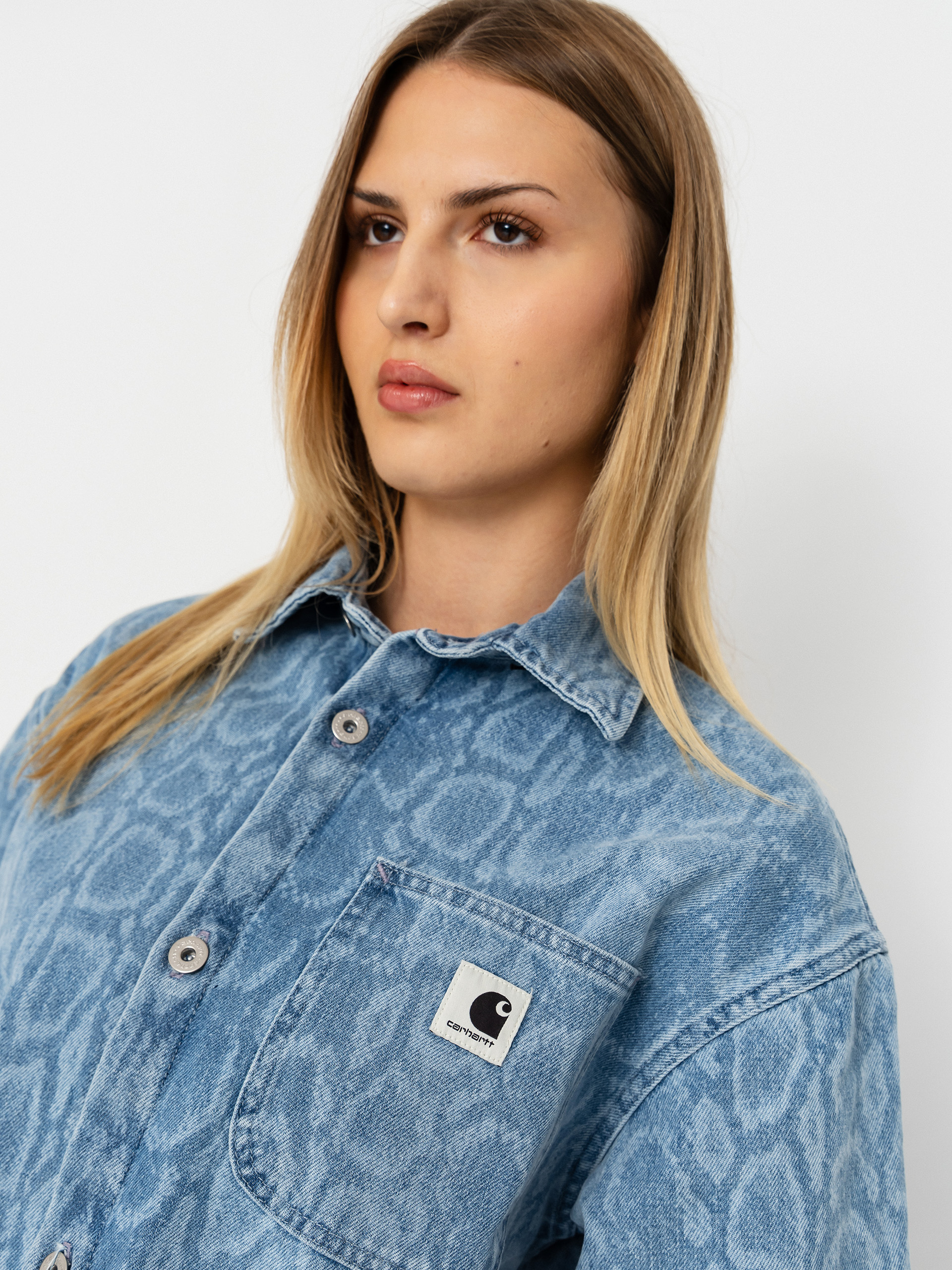 Carhartt WIP Shirt Snake Lovilia Wmn (snake camo blue)