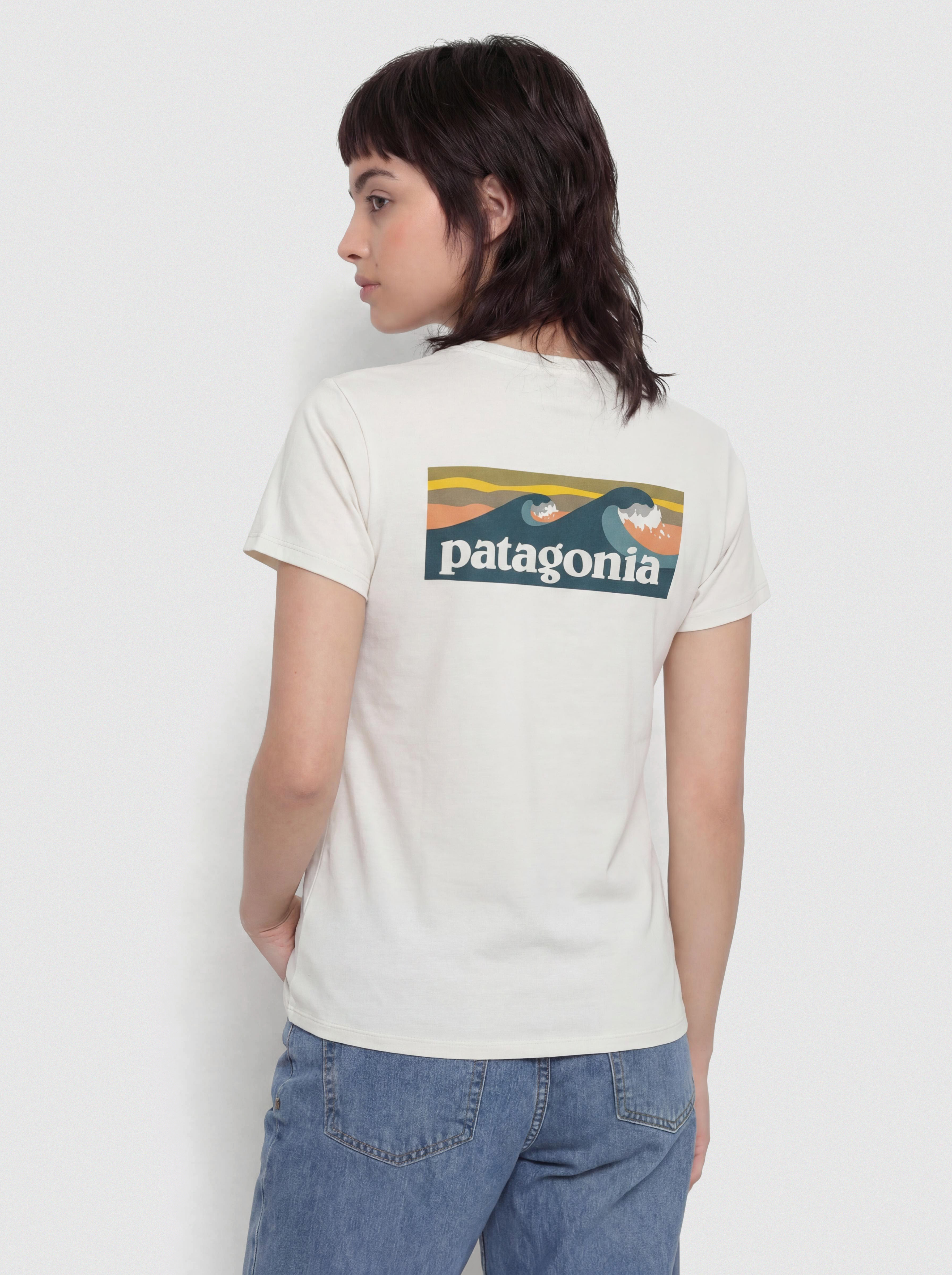 Patagonia T-Shirt Capilene Cool Boardshort Logo Wmn (dyno white)