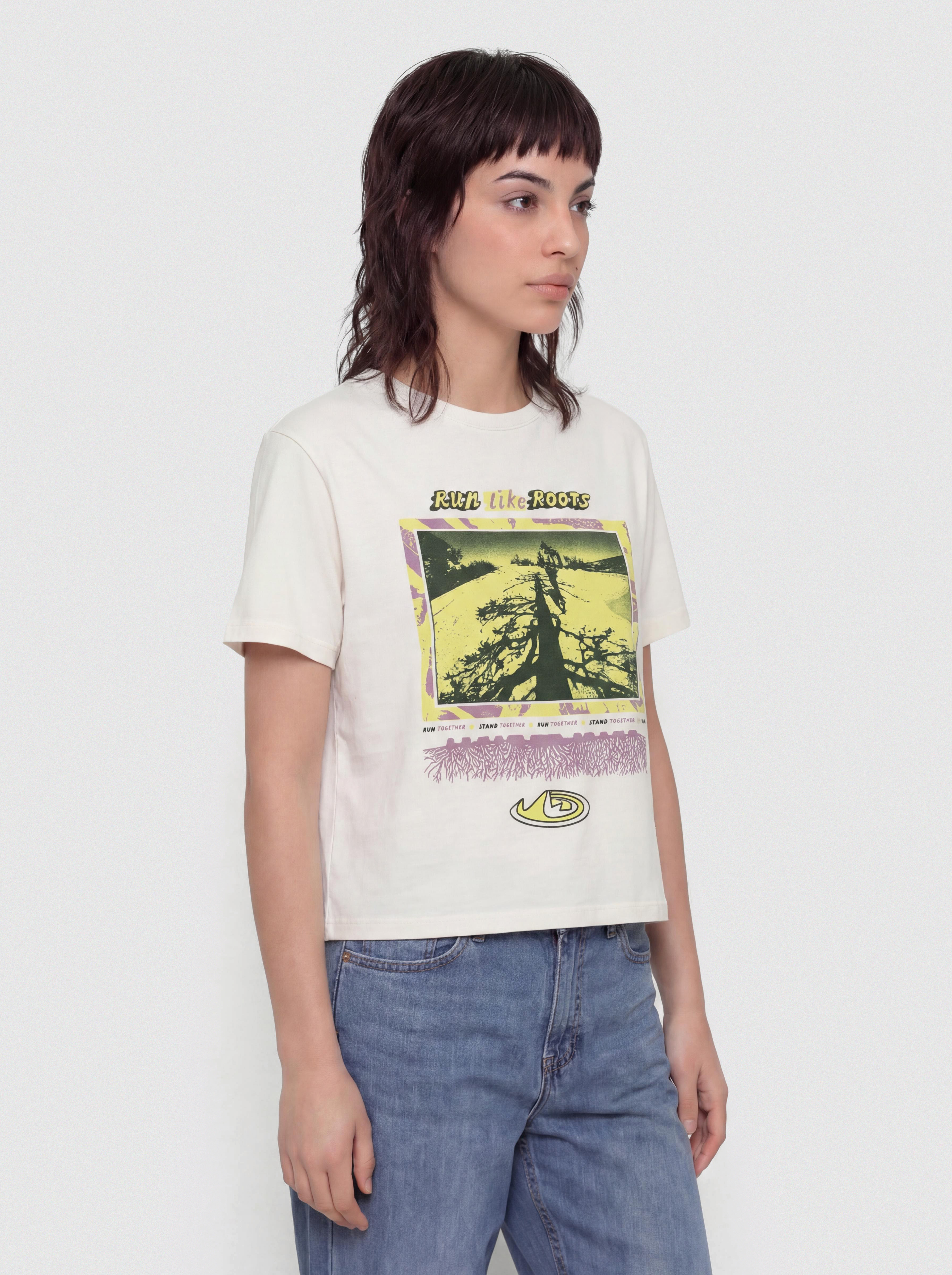Patagonia Run Like Roots Wmn T-Shirt (undyed natural)