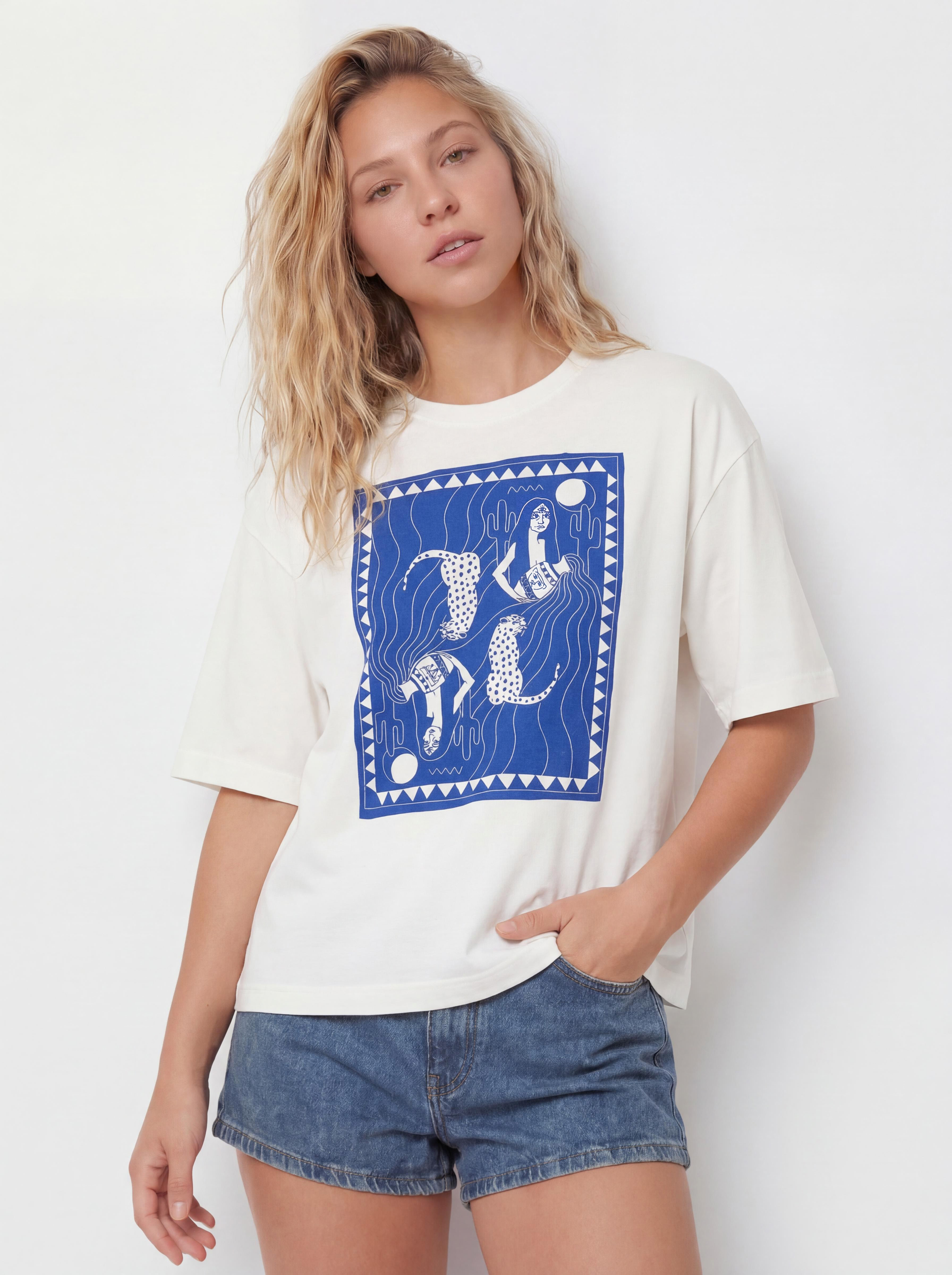 Surf Inc T-Shirt Aqua (vintage white)
