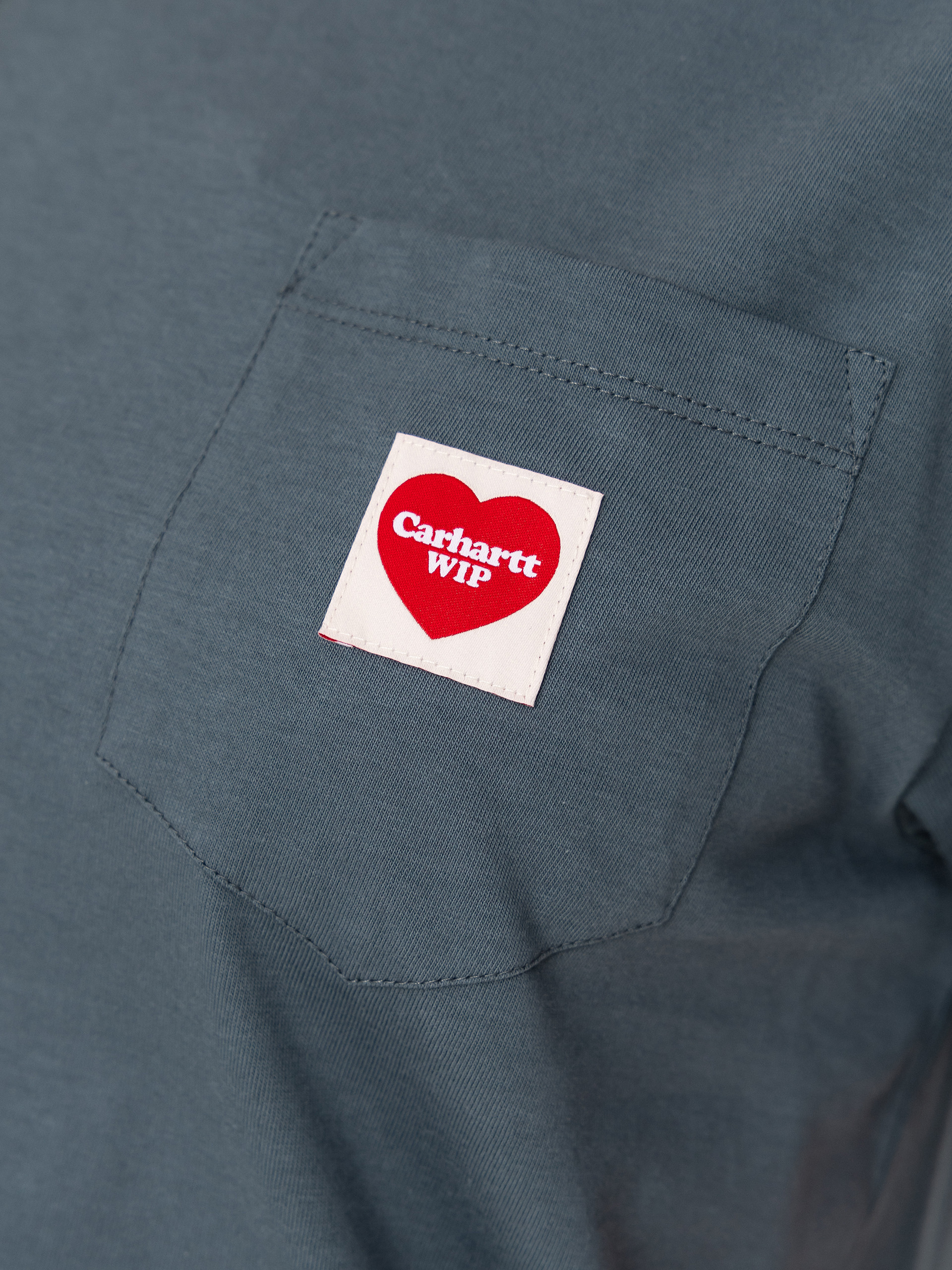 Carhartt WIP T-Shirt Pocket Heart Wmn (cozy blue/red)