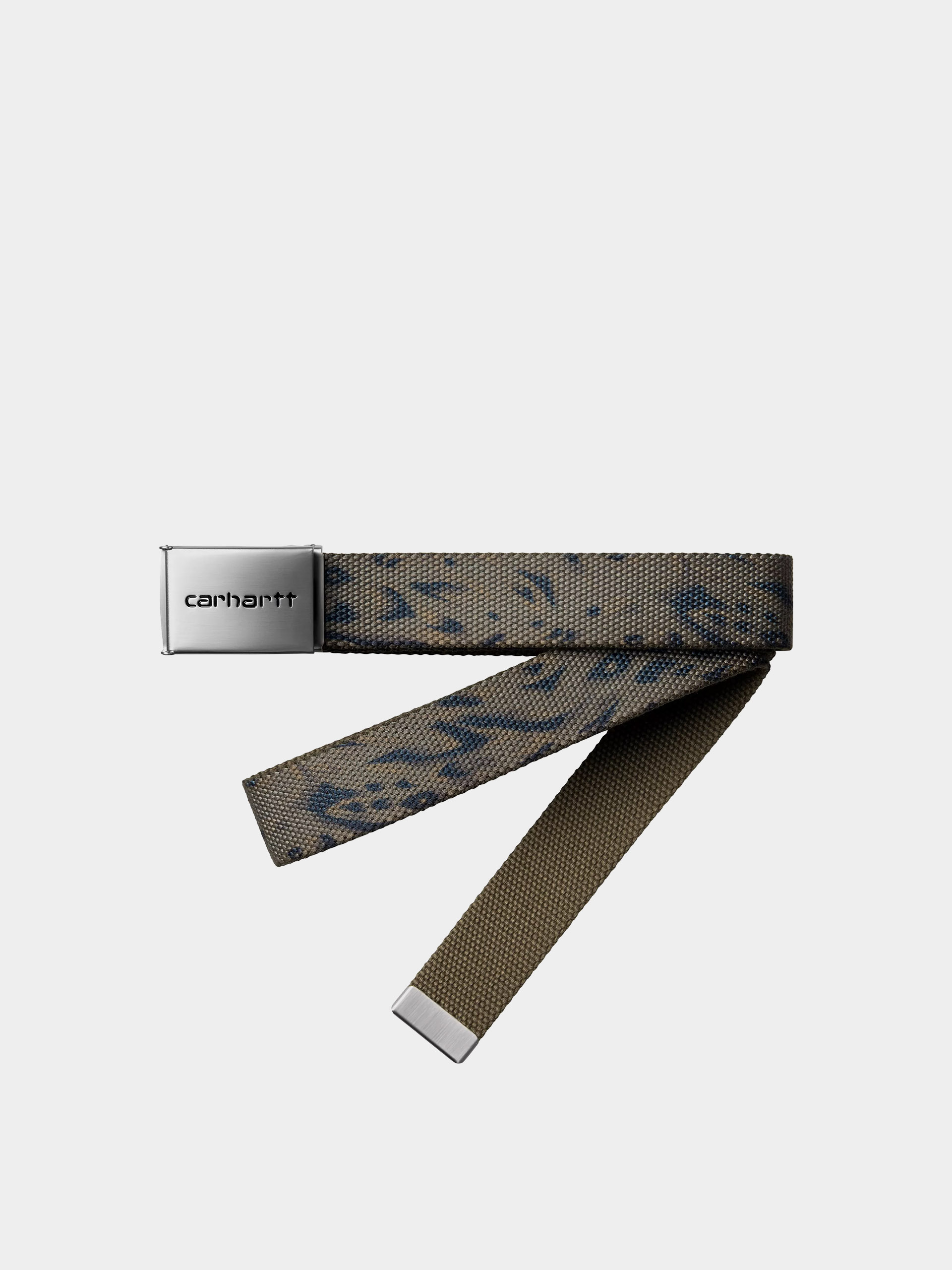 Carhartt WIP Gürtel Clip Chrome (duck feather print cypress)