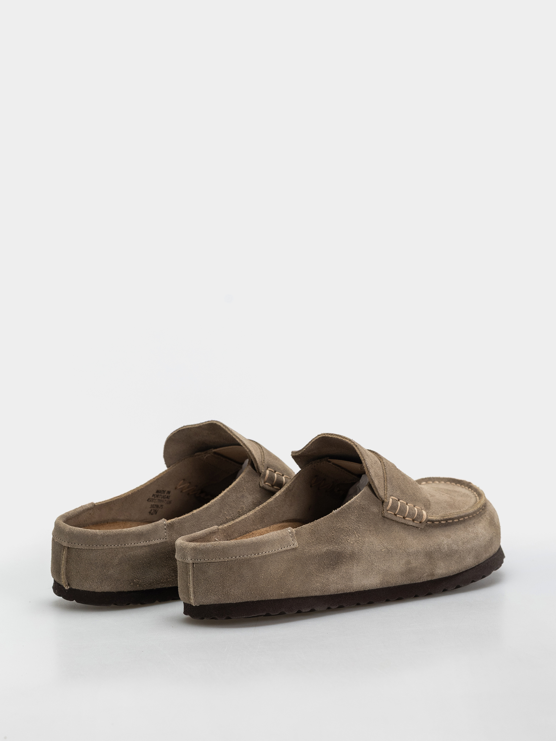 Birkenstock Naples Wrapped Suede Leather Regular Flip-flops (taupe)