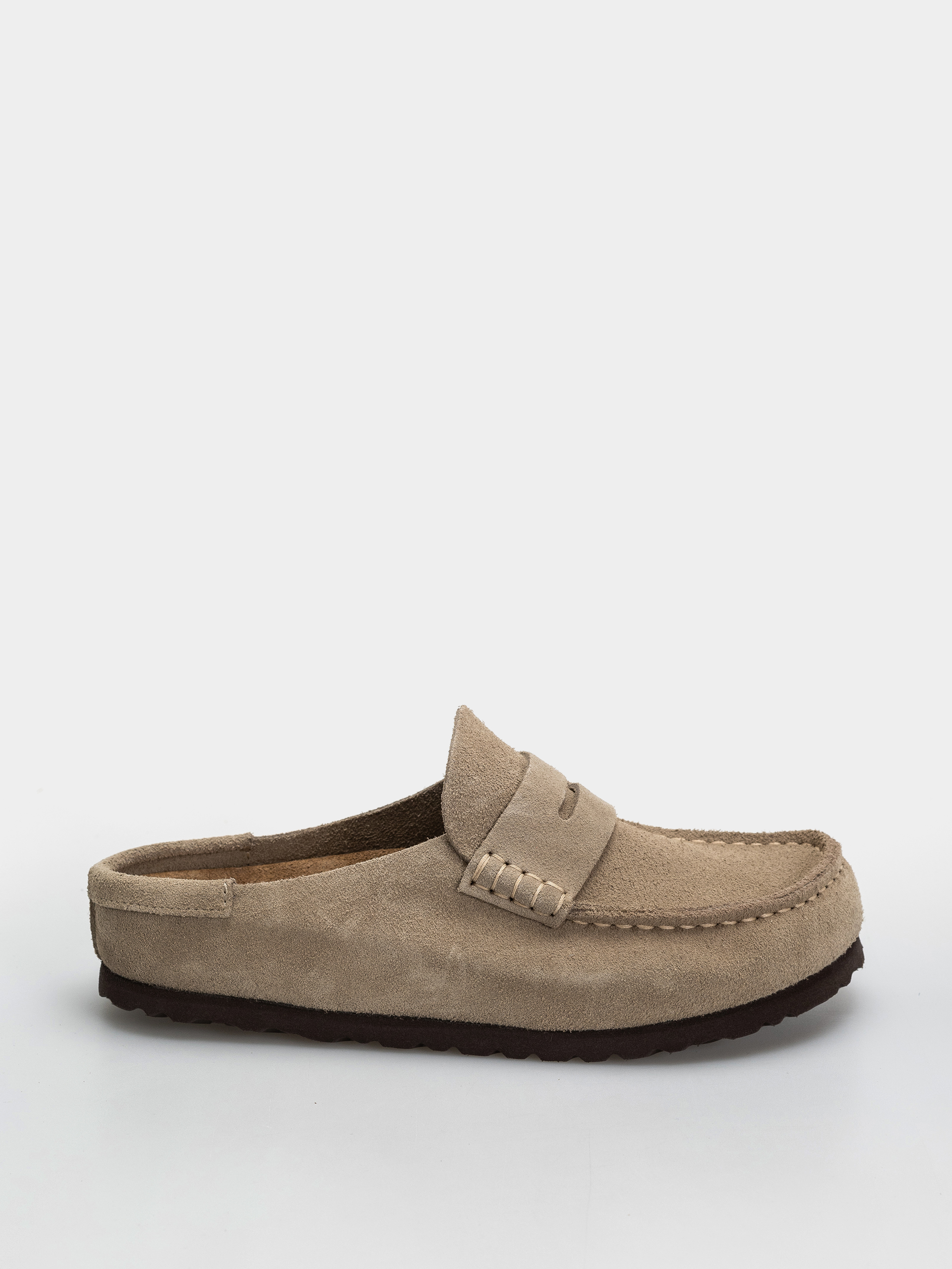 Birkenstock Naples Wrapped Suede Leather Narrow Flip Flops