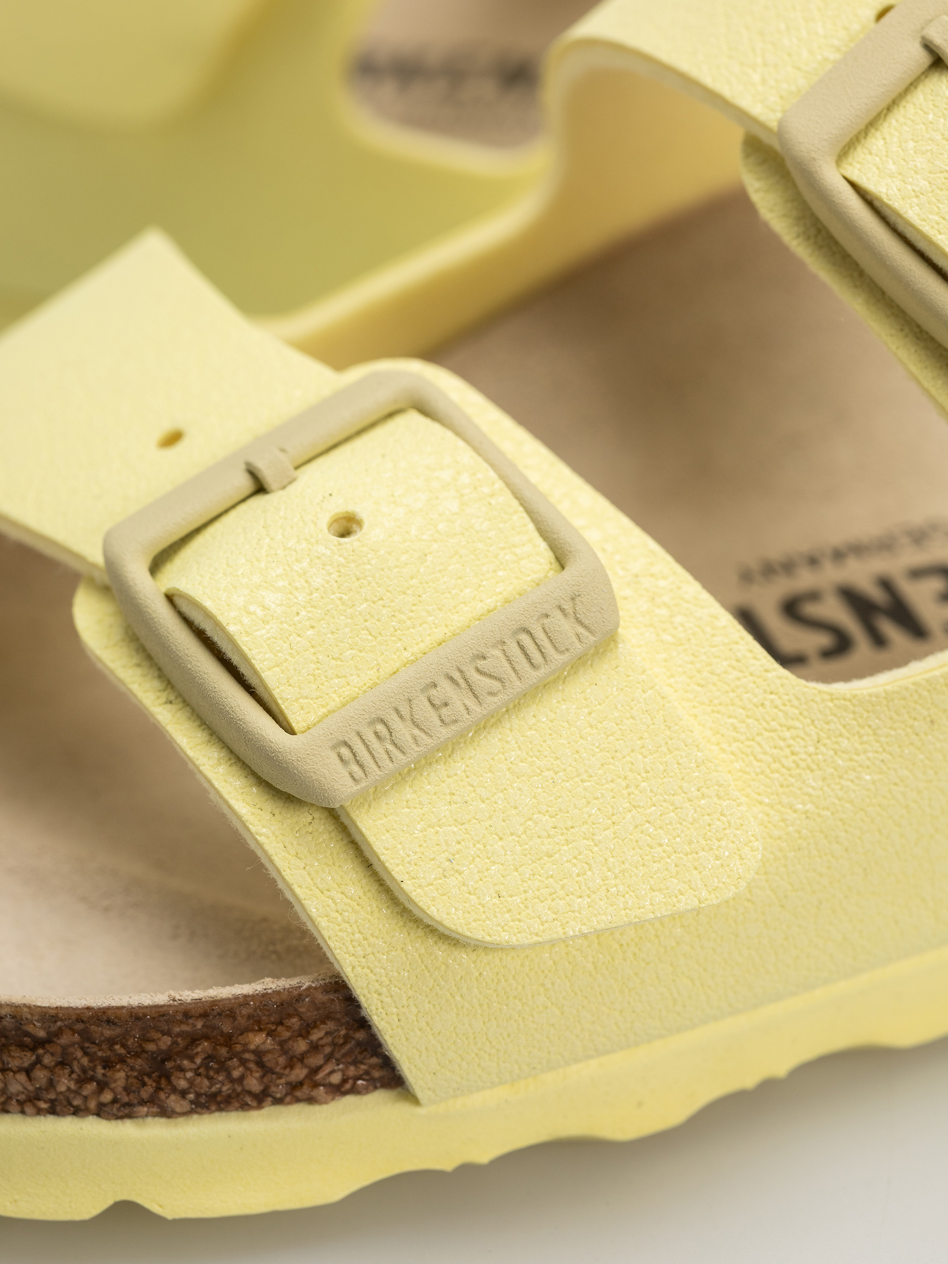 Birkenstock Arizona Birko Flor Nubuk Narrow Flip Flops (popcorn)