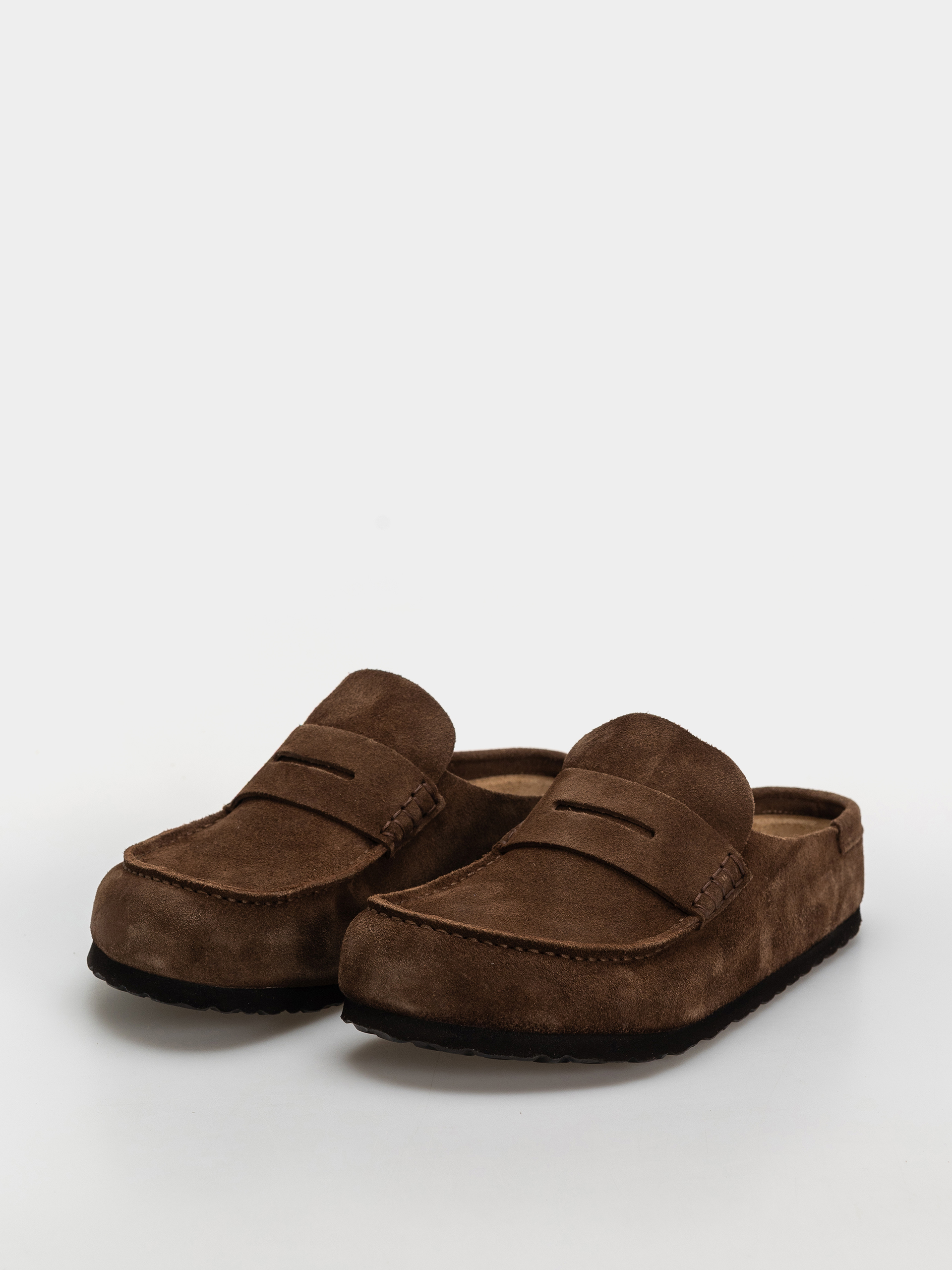 Birkenstock Naples Wrapped Suede Leather Regular Flip Flops (carafe)