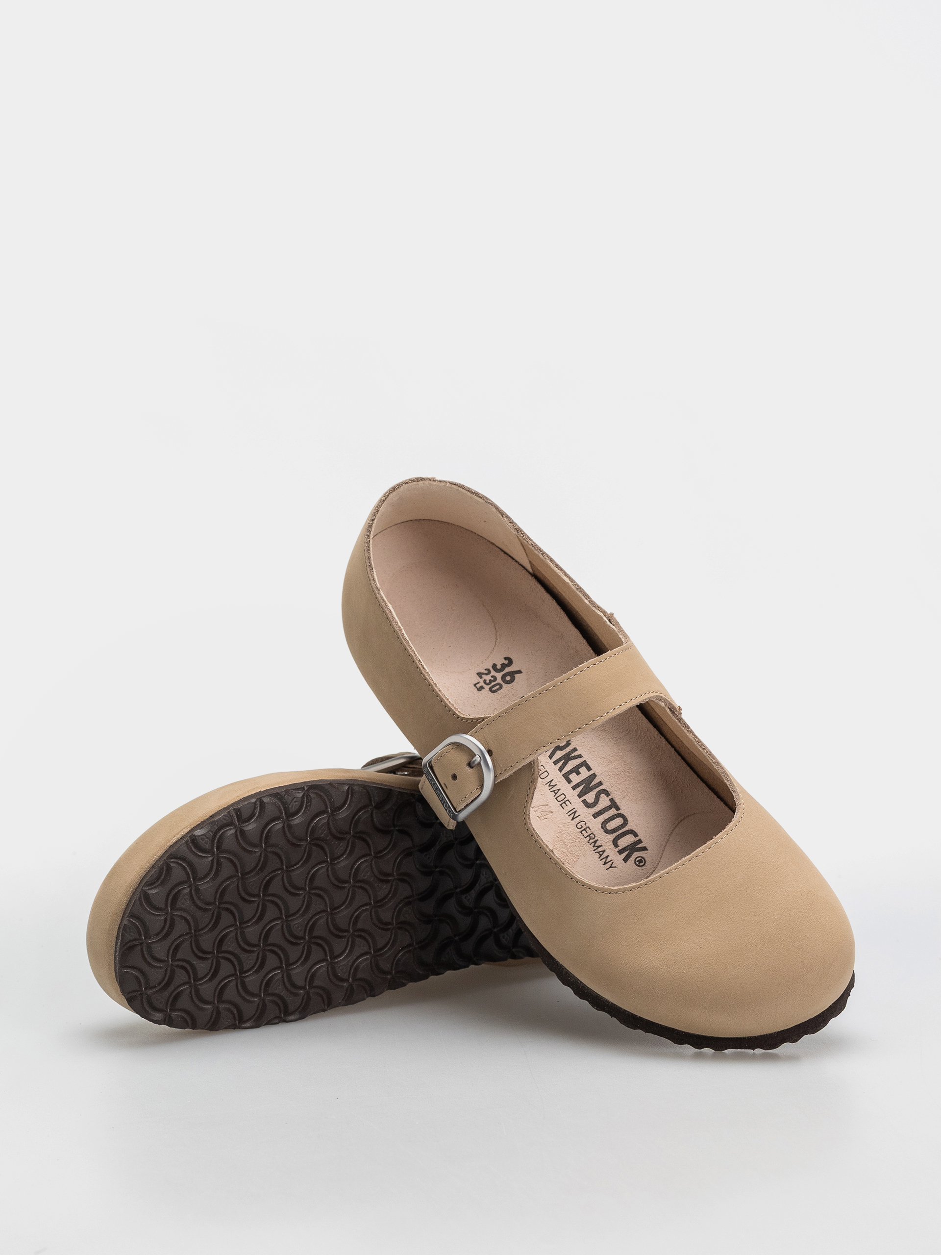 Birkenstock Santa Clarita Nubuck Leather Narrow Wmn Flip-flops (sandcastle)