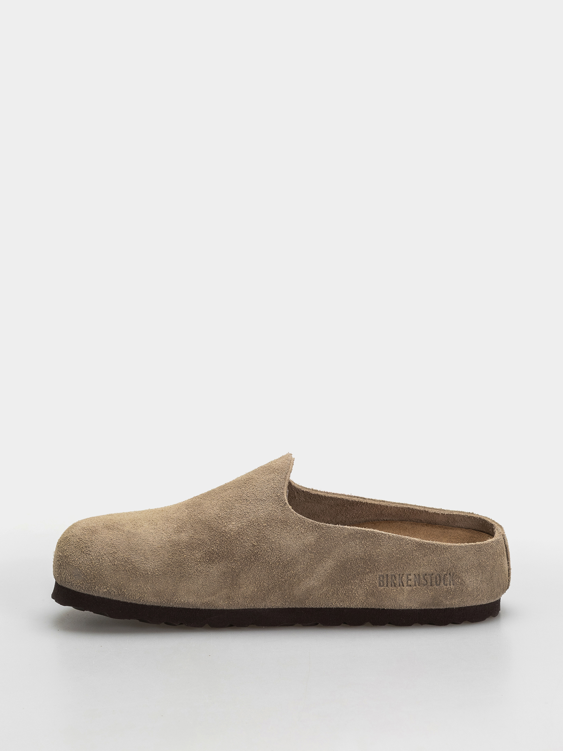 Birkenstock Amsterdam Wrapped Suede Leather Narrow Flip-flops (taupe)