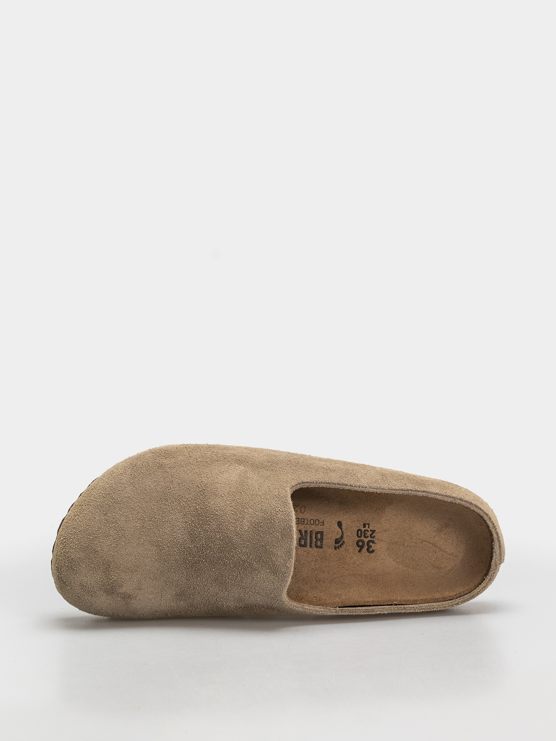 Birkenstock Amsterdam Wrapped Suede Leather Narrow Flip-flops (taupe)