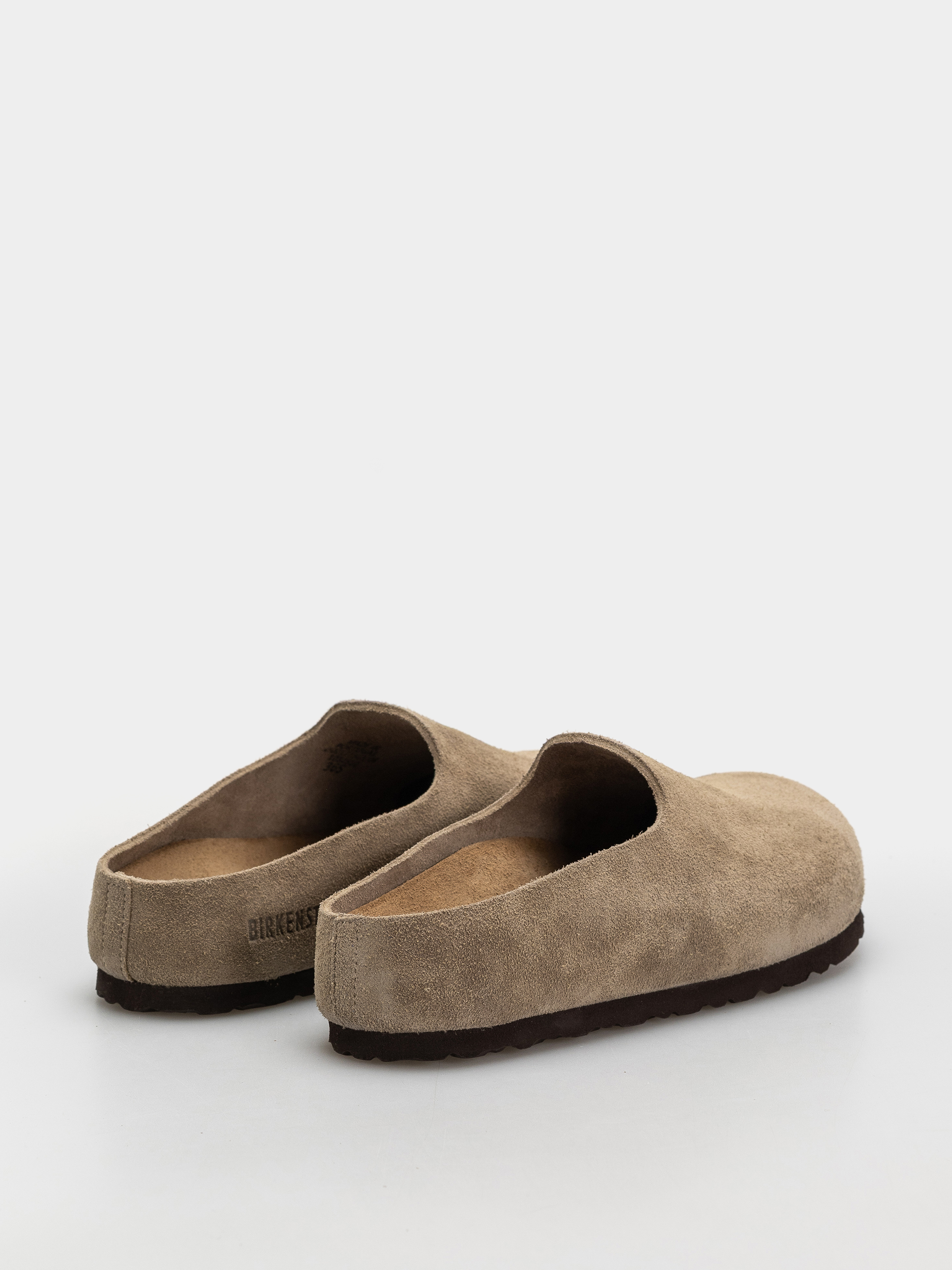 Birkenstock Amsterdam Wrapped Suede Leather Narrow Flip-flops (taupe)