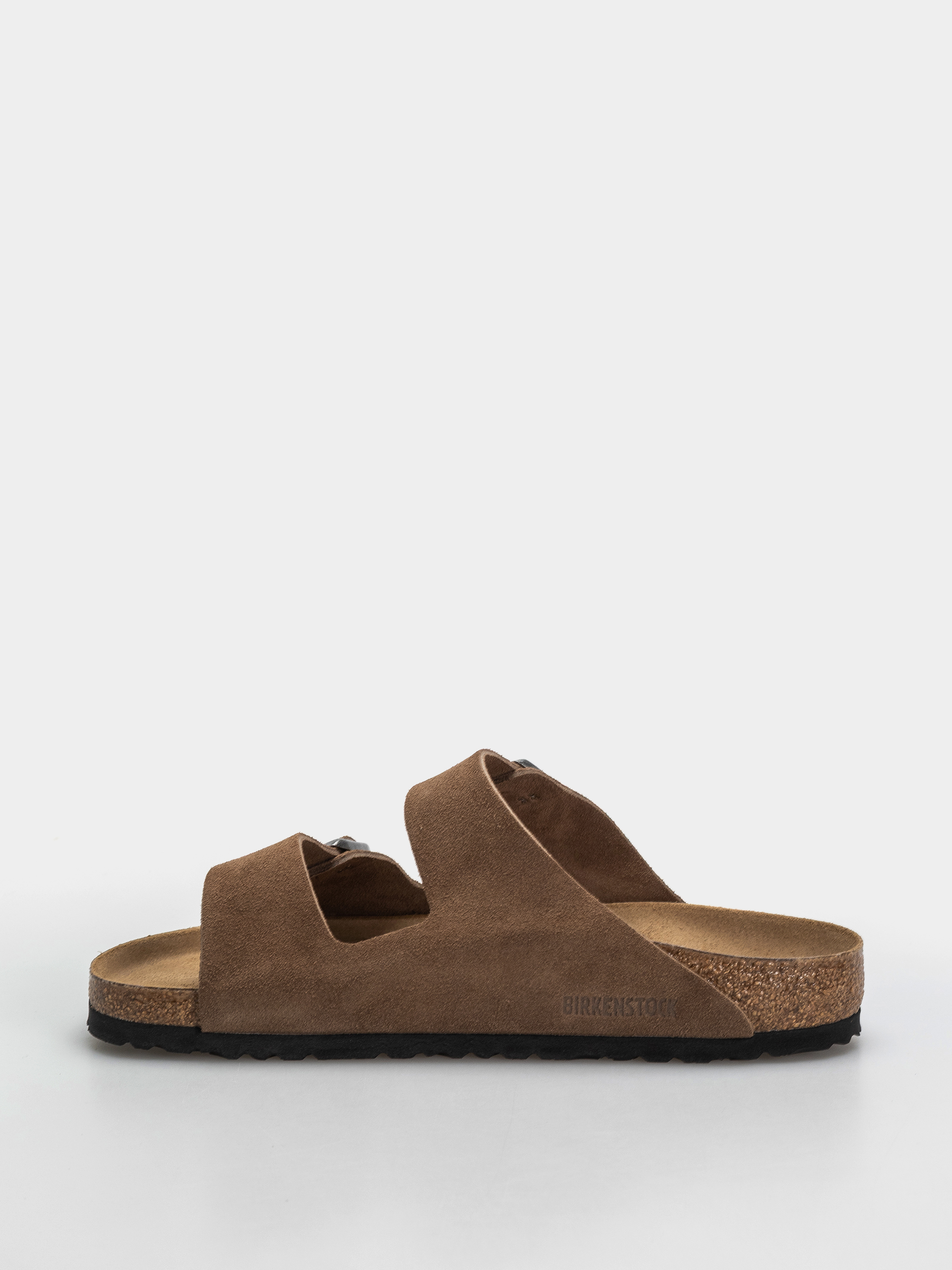 Birkenstock Arizona Suede Leather Regular Flip-flops (dark tea)