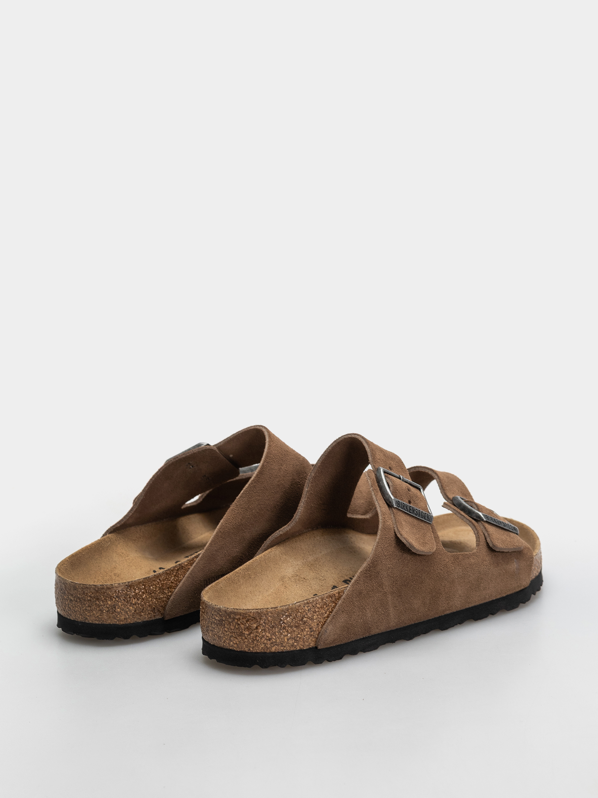 Birkenstock Arizona Suede Leather Regular Flip-flops (dark tea)