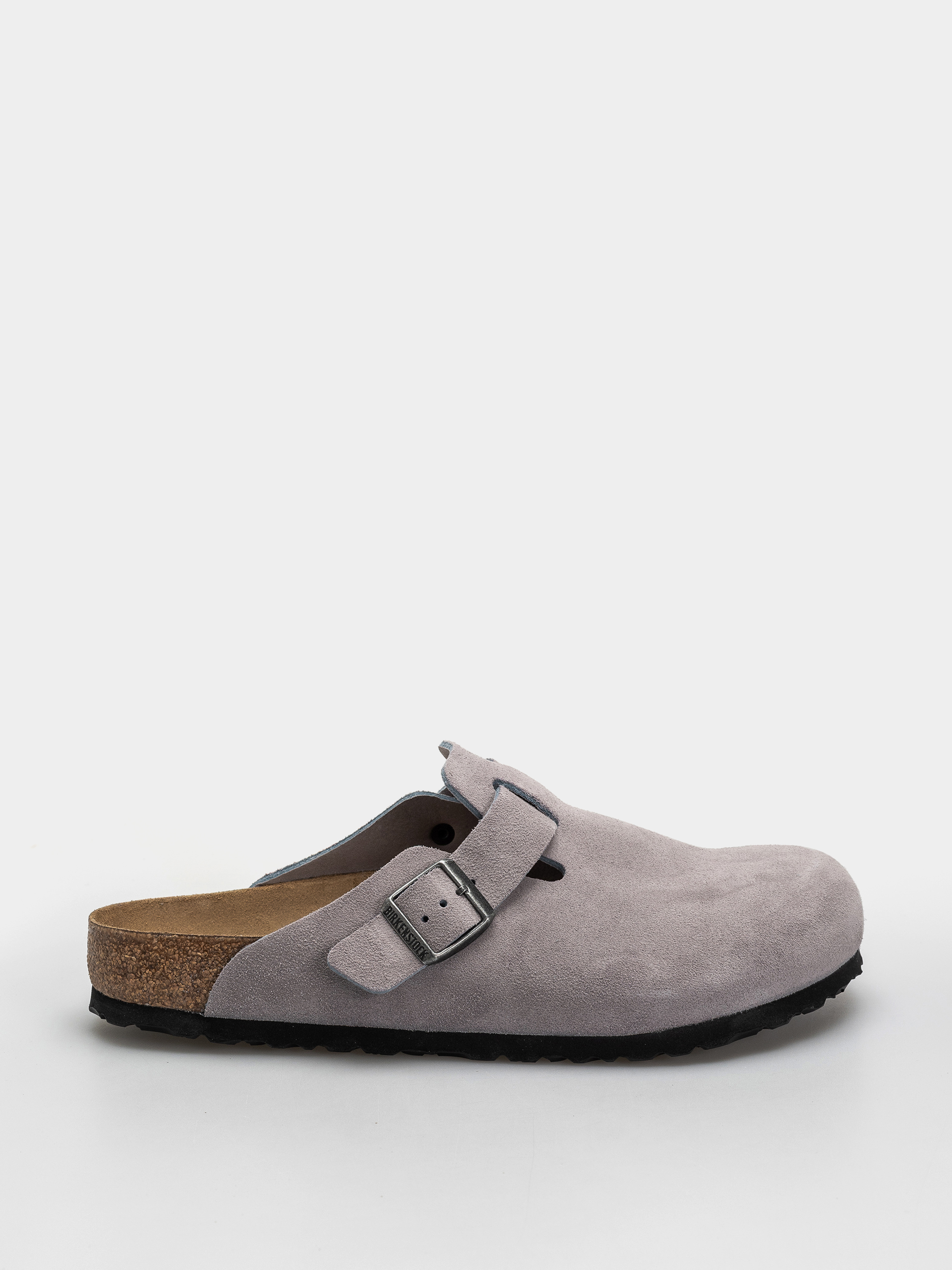 Birkenstock Boston Suede Leather Regular Flip-flops - brown (dark tea)