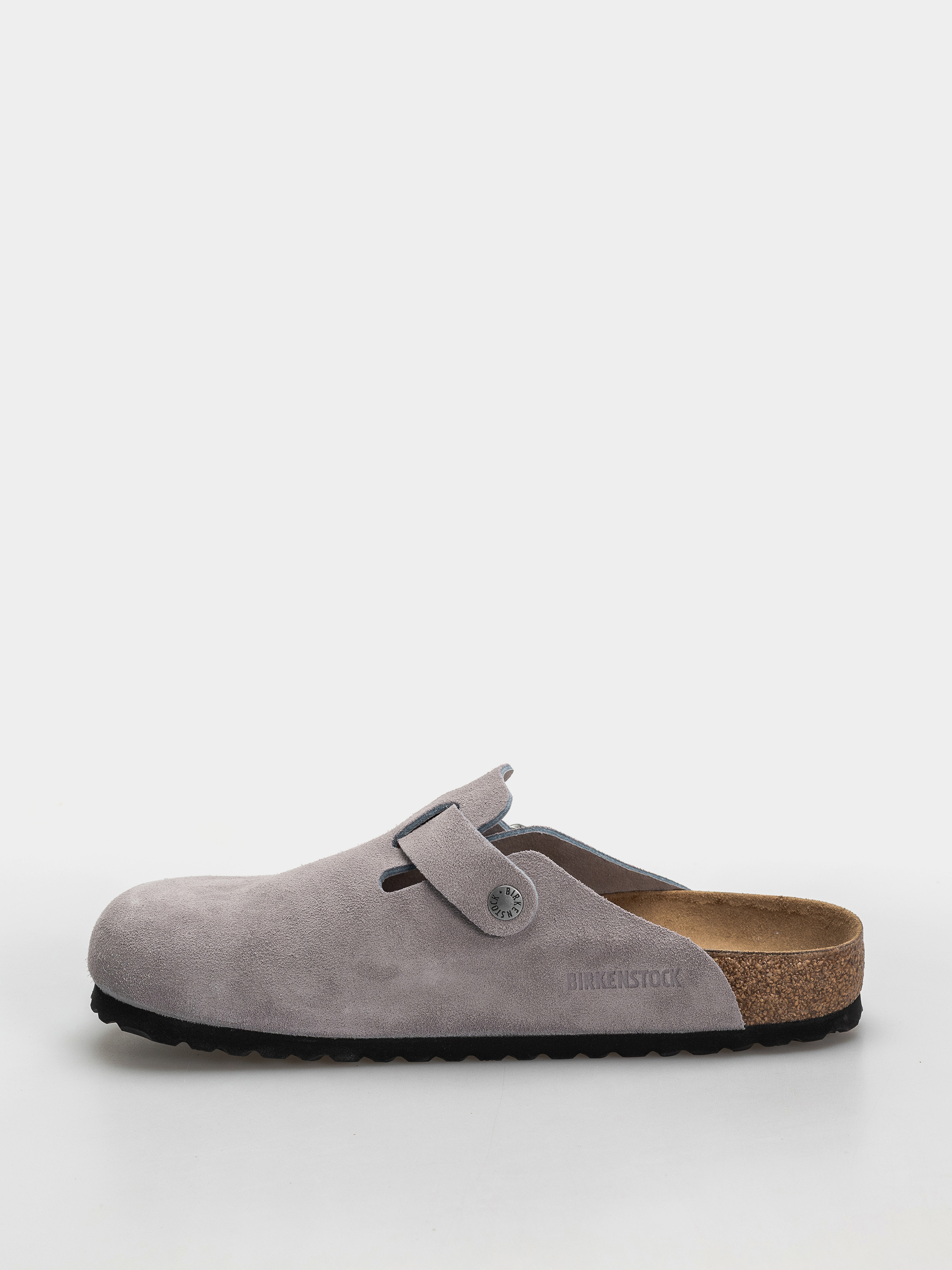 Birkenstock Boston Suede Leather Regular Flip-flops (lavender sky)
