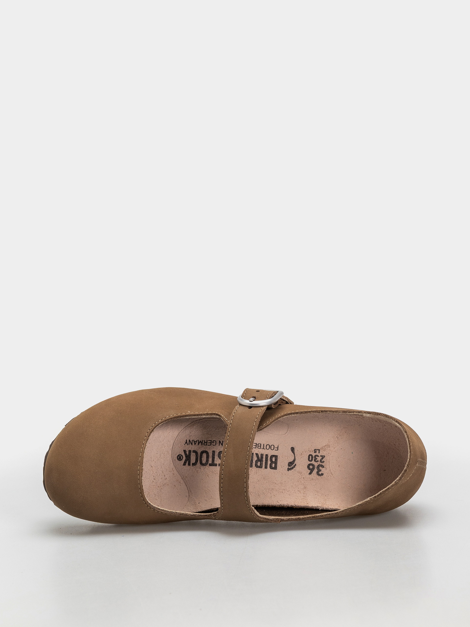 Birkenstock Santa Clarita Nubuck Leather Narrow Wmn Flip Flops (dark tea)