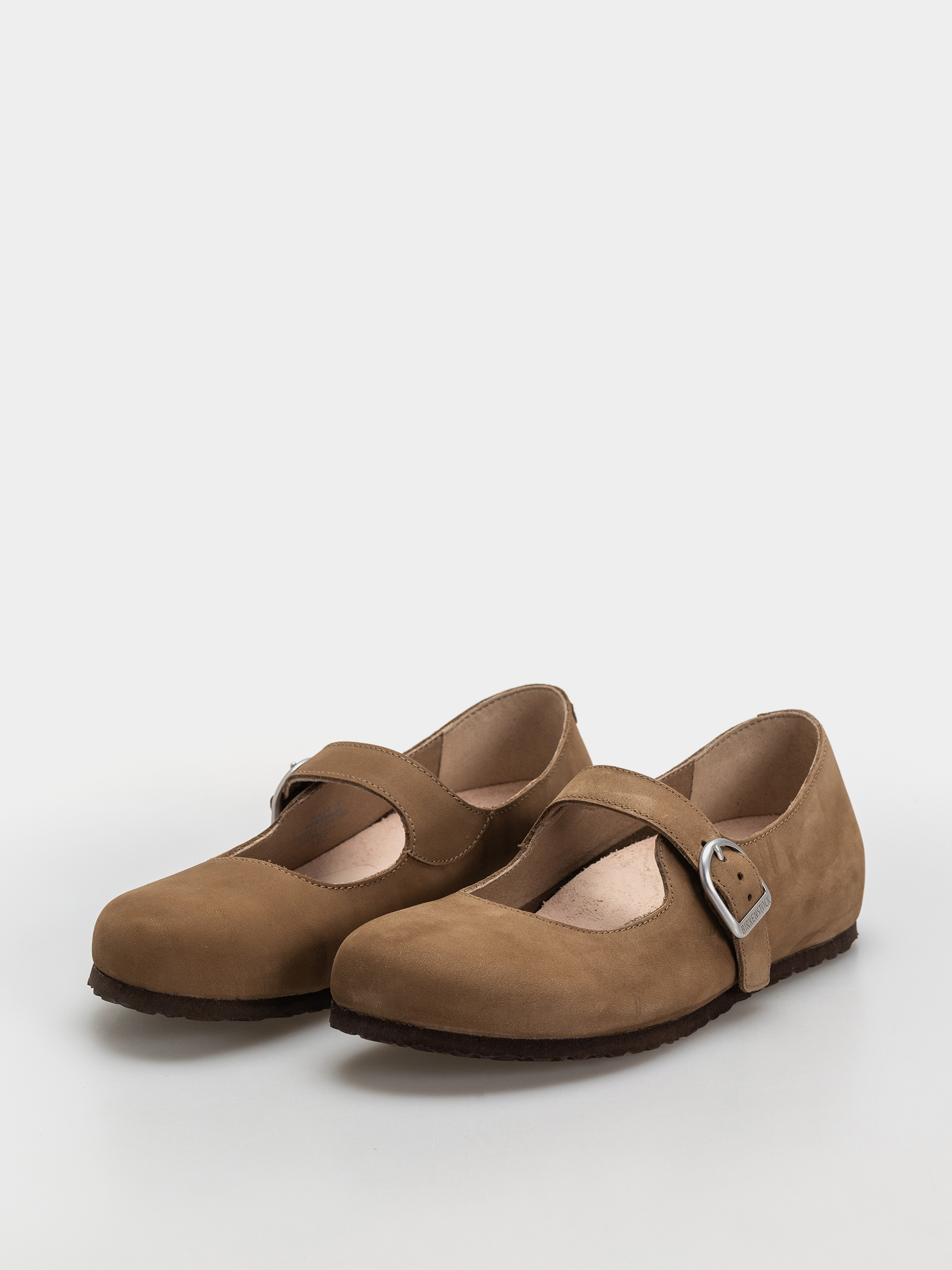 Birkenstock Santa Clarita Nubuck Leather Narrow Wmn Flip-flops (dark tea)