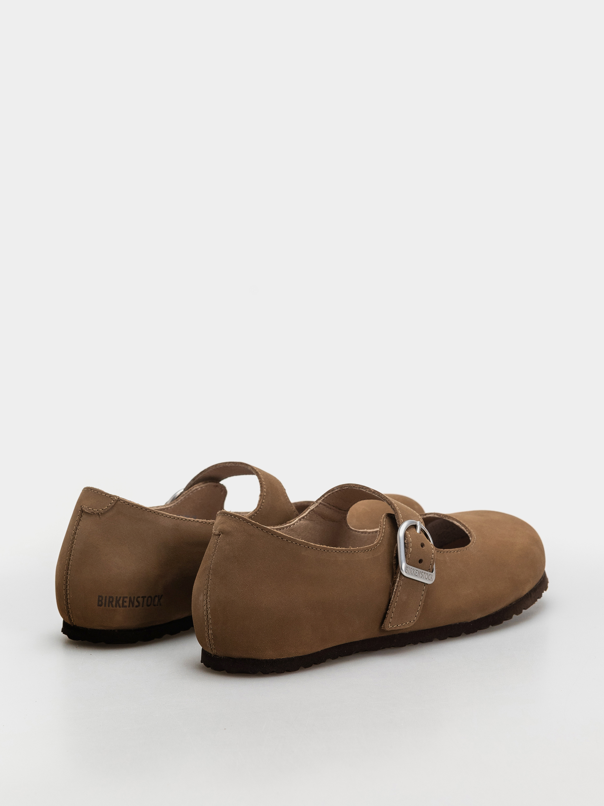 Birkenstock Santa Clarita Nubuck Leather Narrow Wmn Flip Flops (dark tea)