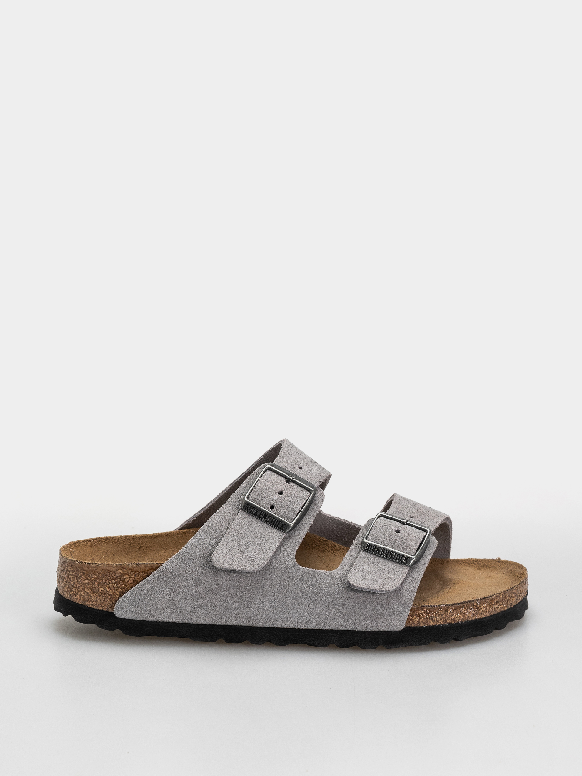 Birkenstock Arizona Suede Leather Narrow Flip-flops (lavender sky)