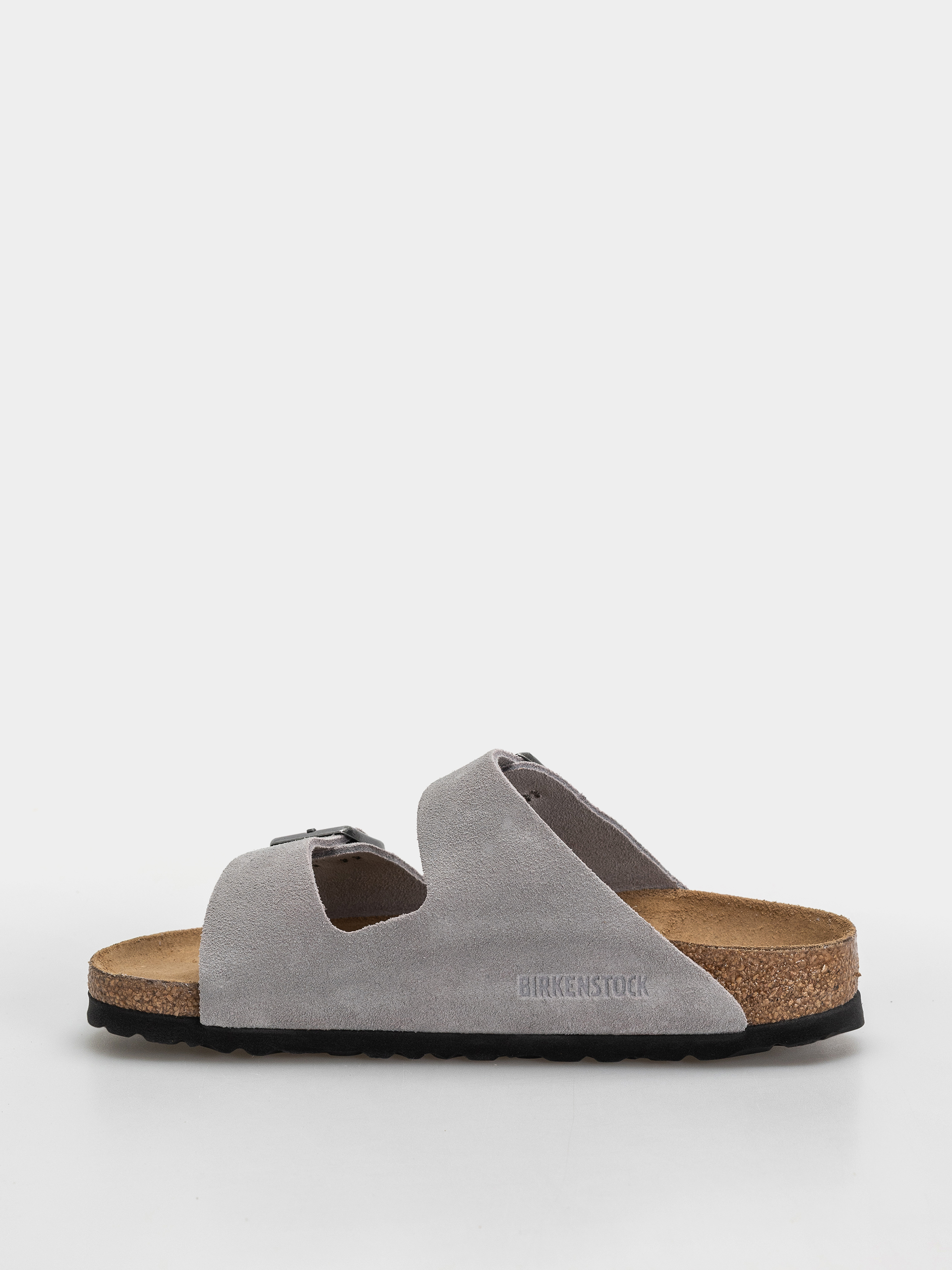 Birkenstock Arizona Suede Leather Narrow Flip-flops (lavender sky)