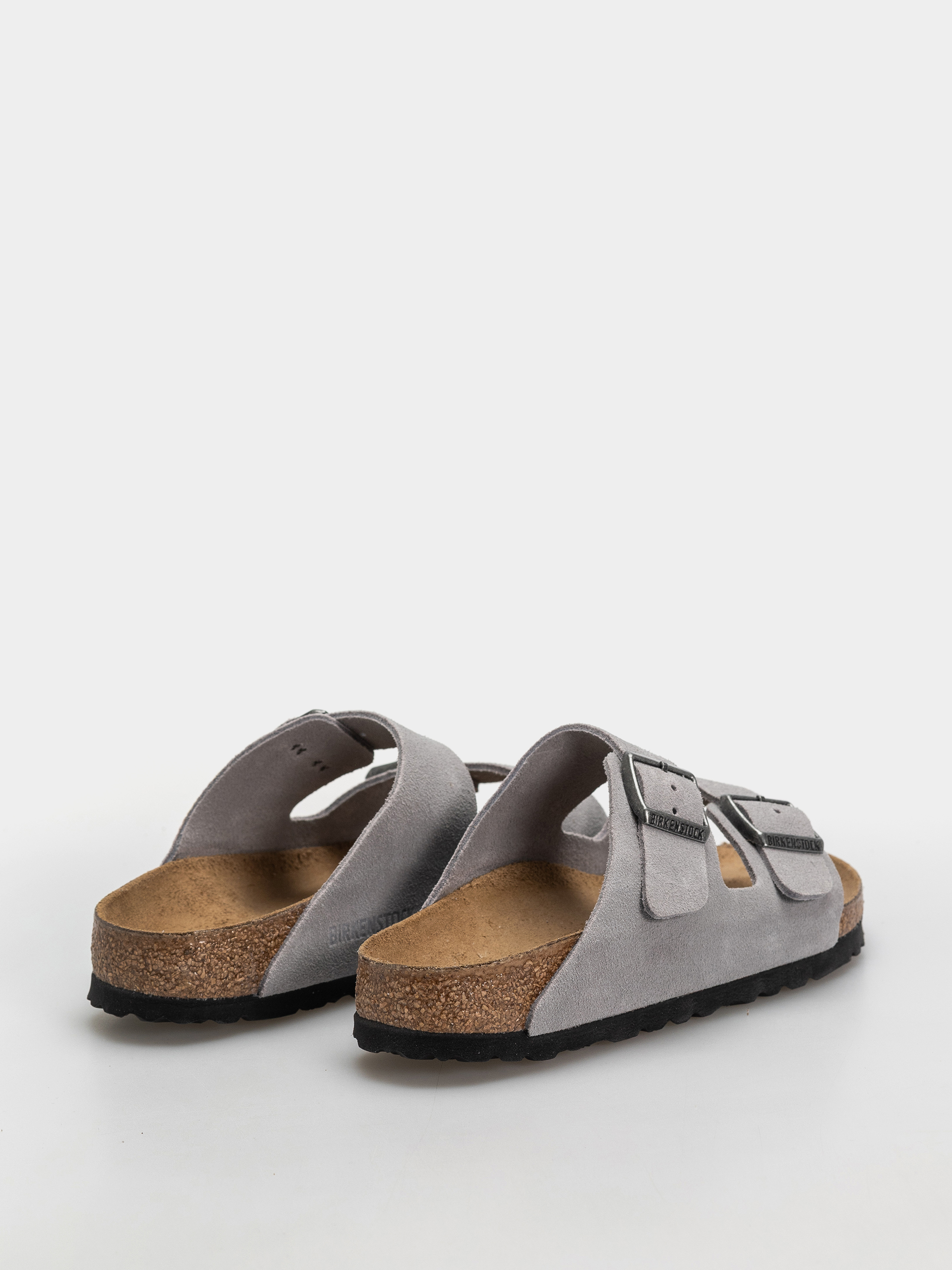 Birkenstock Arizona Suede Leather Narrow Flip-flops (lavender sky)