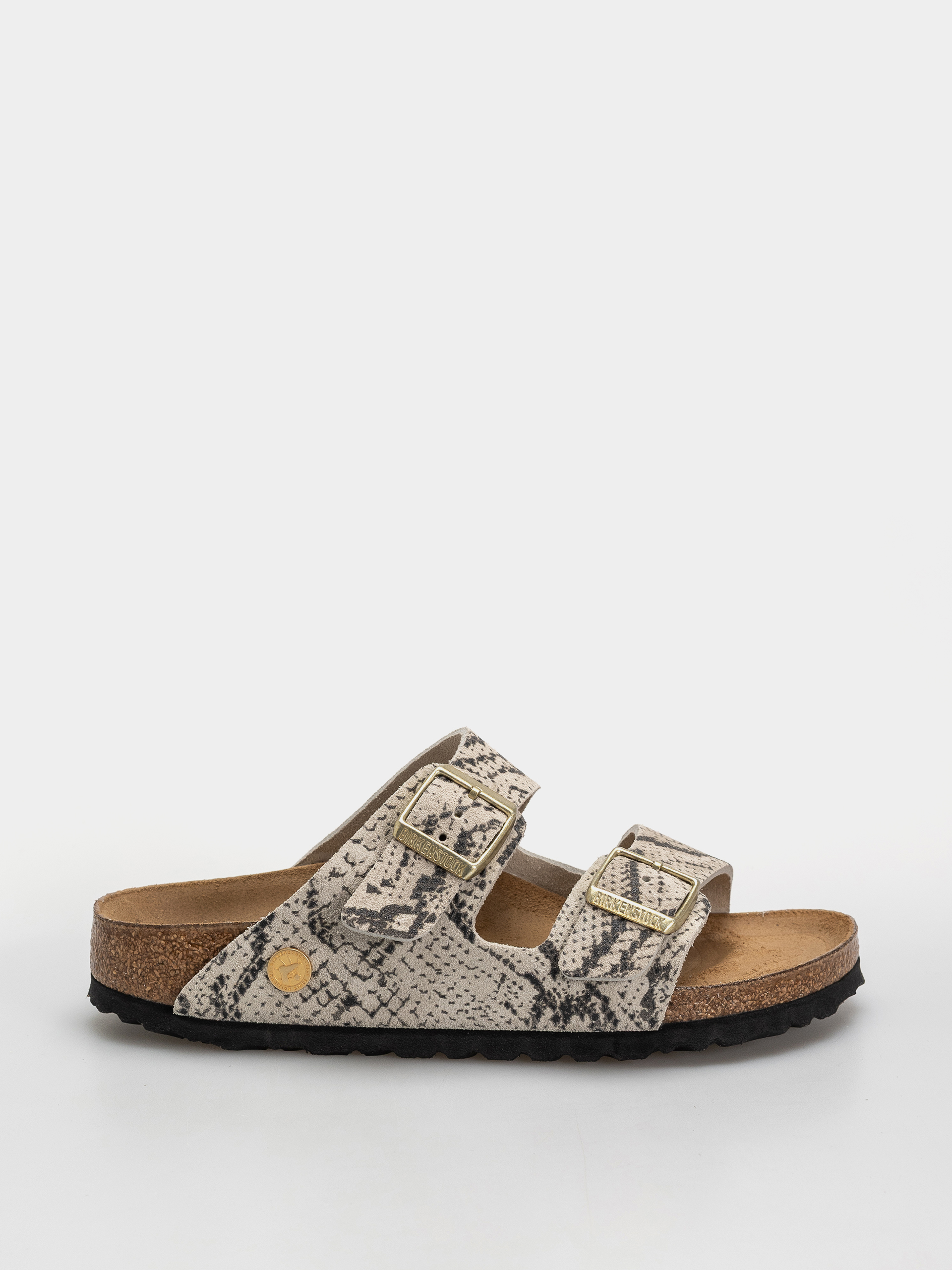 Birkenstock Arizona Suede Leather Narrow Wmn Flip-flops (snake oyster)