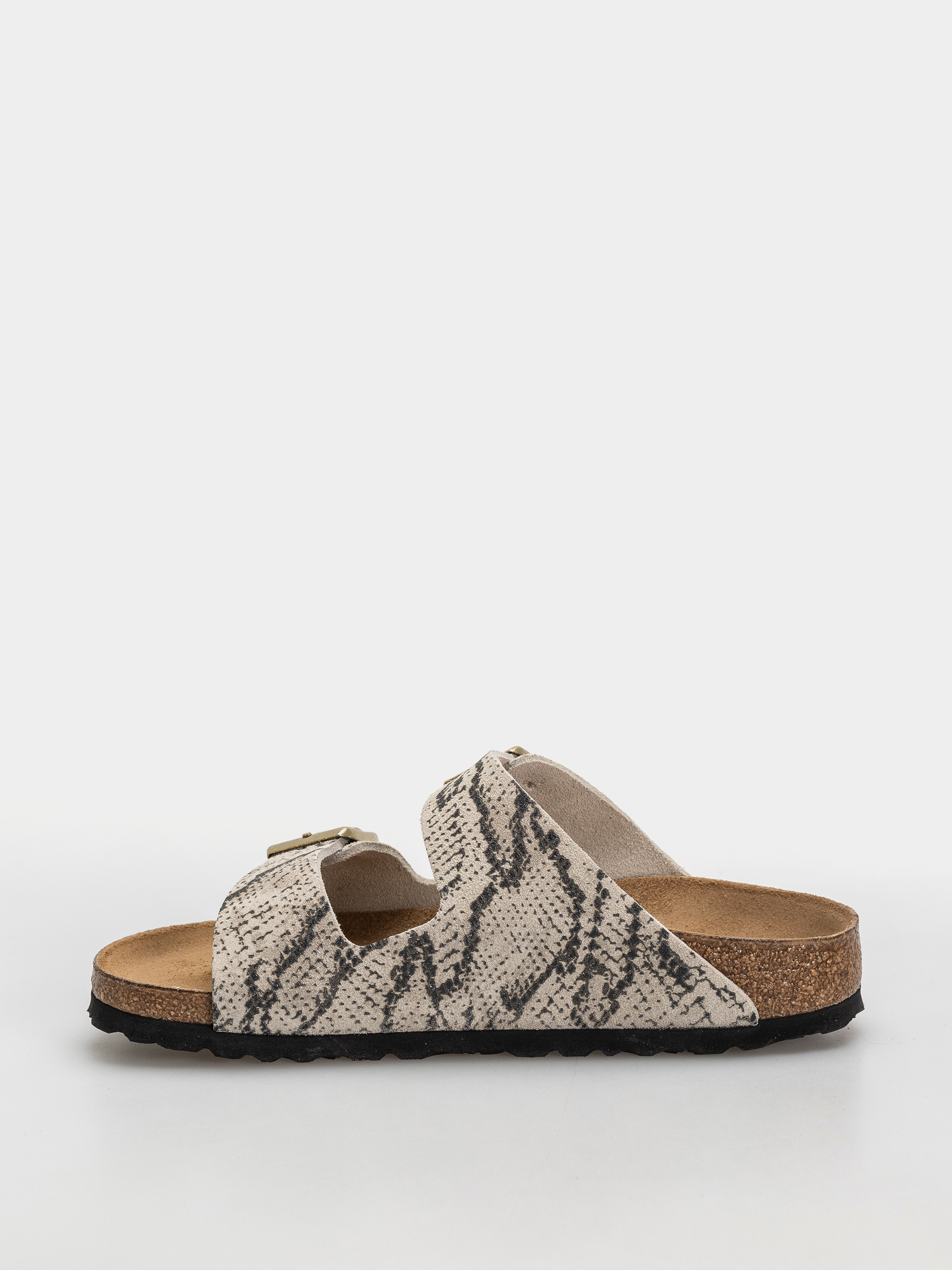 Birkenstock Arizona Suede Leather Narrow Wmn Flip-flops (snake oyster)