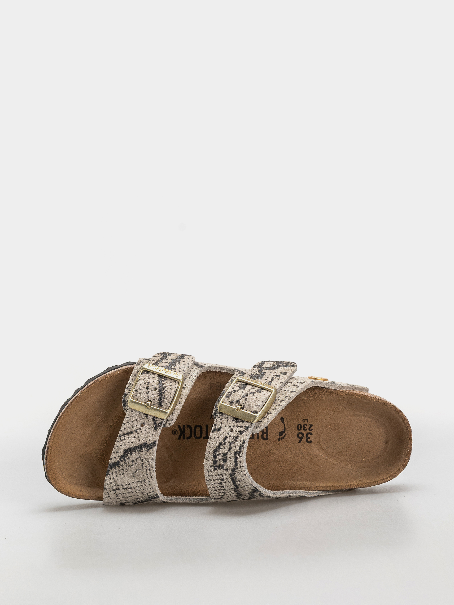 Birkenstock Arizona Suede Leather Narrow Wmn Flip-flops (snake oyster)