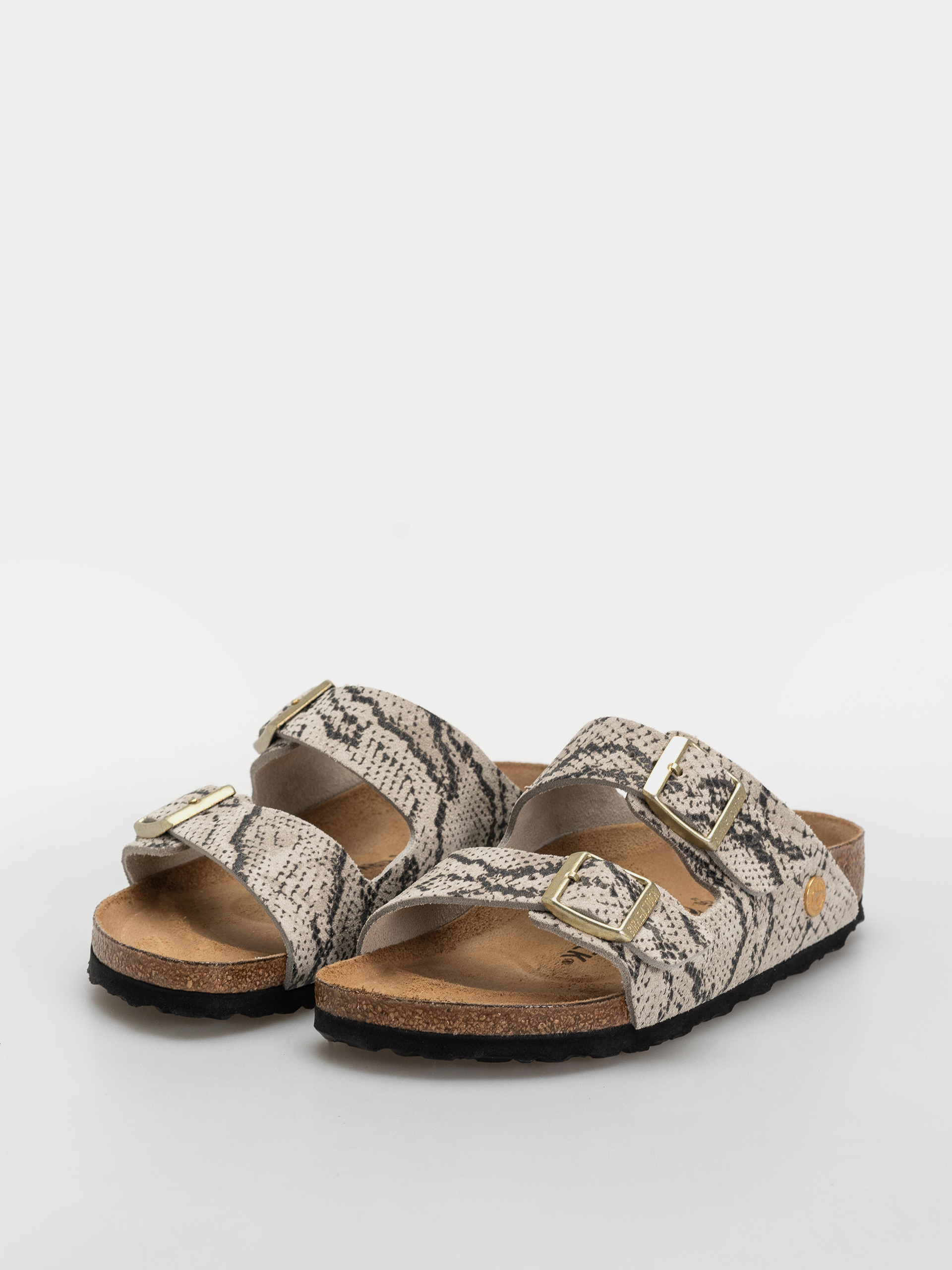 Birkenstock Arizona Suede Leather Narrow Wmn Flip-flops (snake oyster)