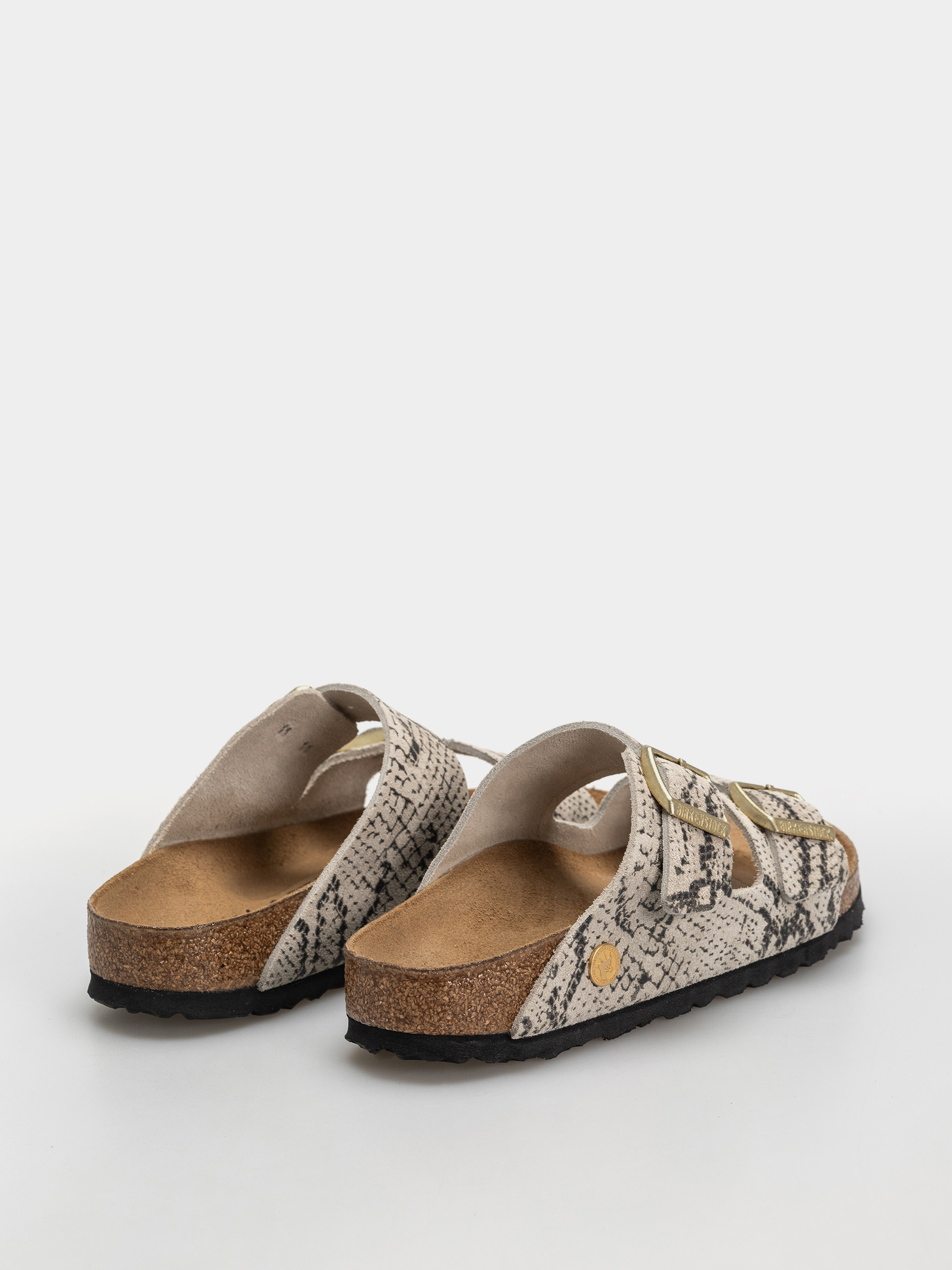 Birkenstock Arizona Suede Leather Narrow Wmn Flip Flops (snake oyster)