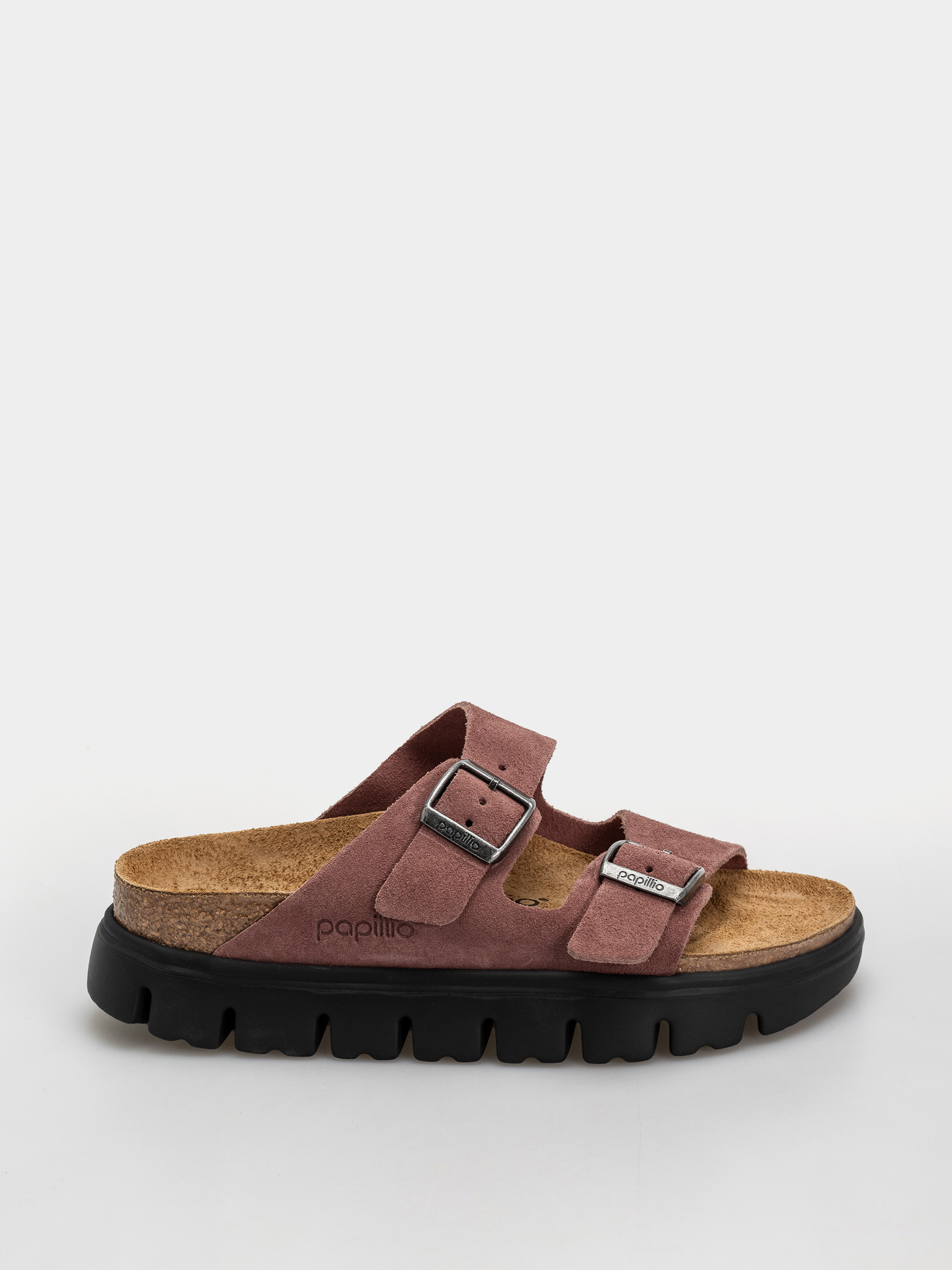 Birkenstock Arizona Chunky Suede Leather Narrow Wmn Flip Flops (pepper)