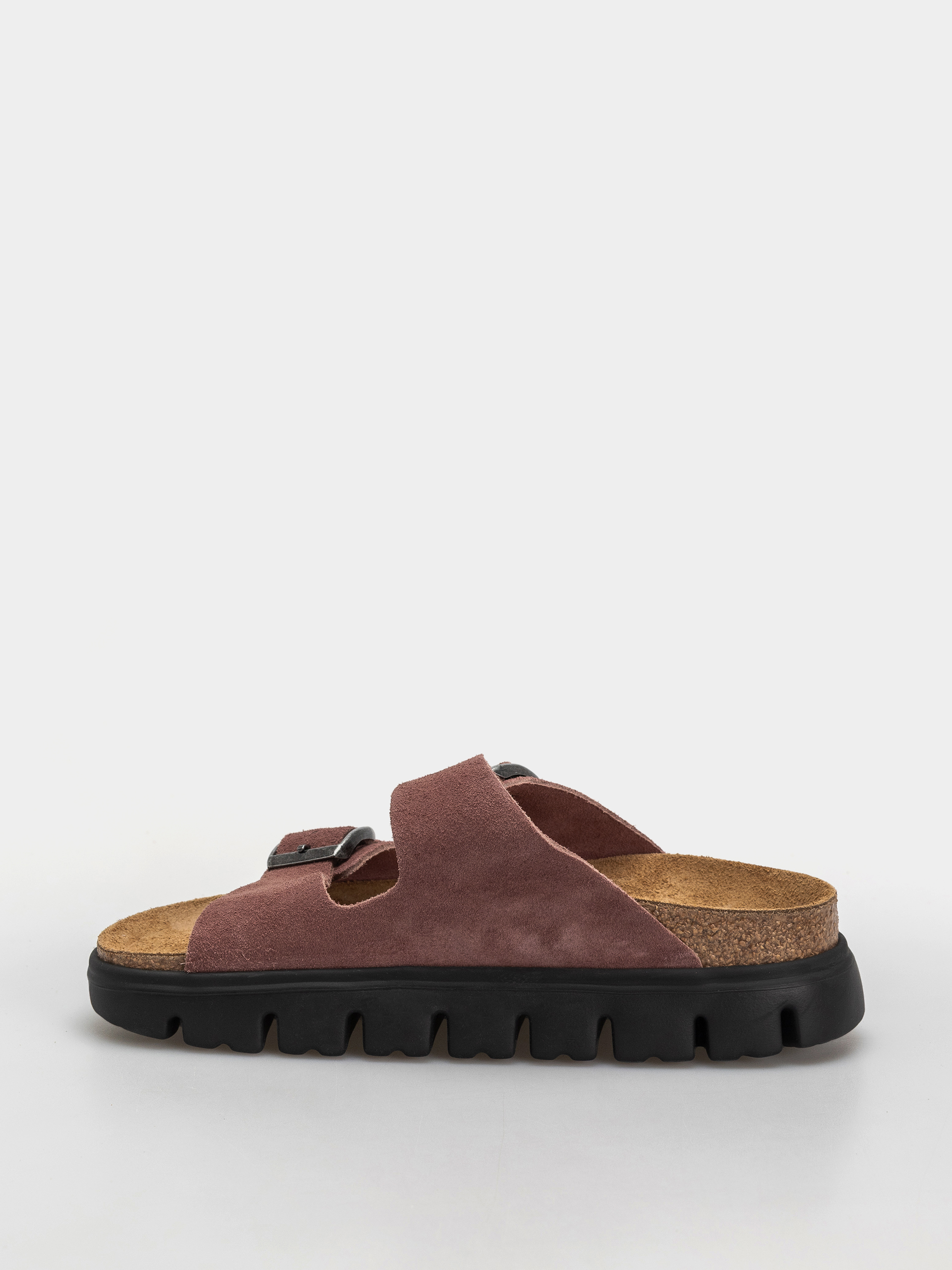 Birkenstock Arizona Chunky Suede Leather Narrow Wmn Flip Flops (pepper)