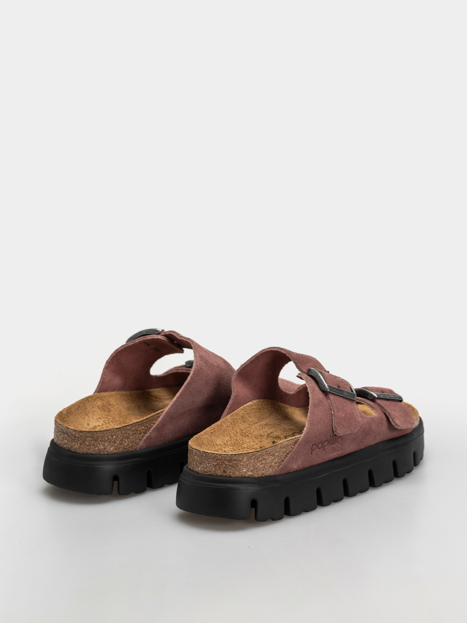 Birkenstock Arizona Chunky Suede Leather Narrow Wmn Flip-flops (pepper)