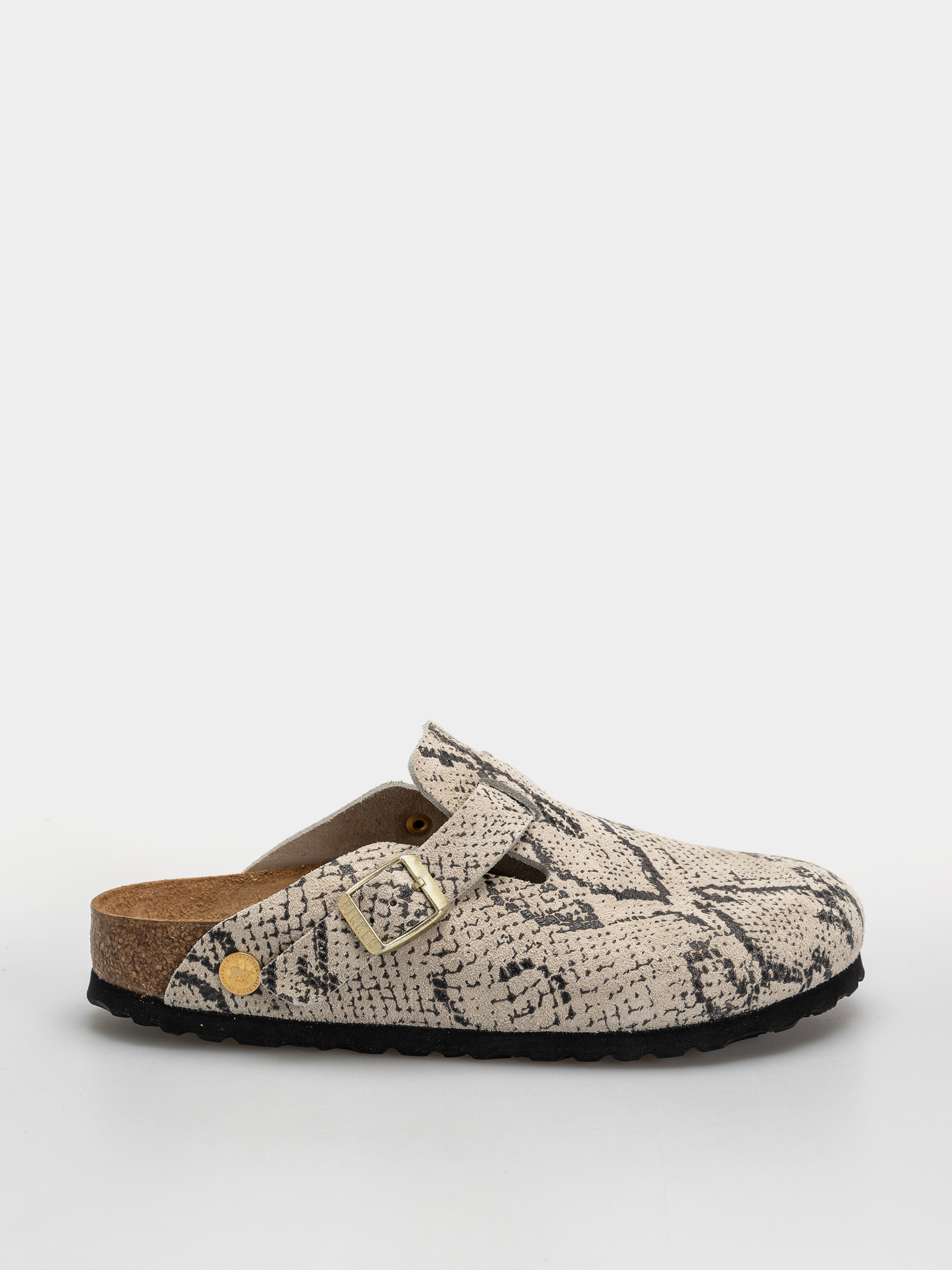 Birkenstock Boston Rivet Logo Suede Leather Narrow Wmn Flip-flops