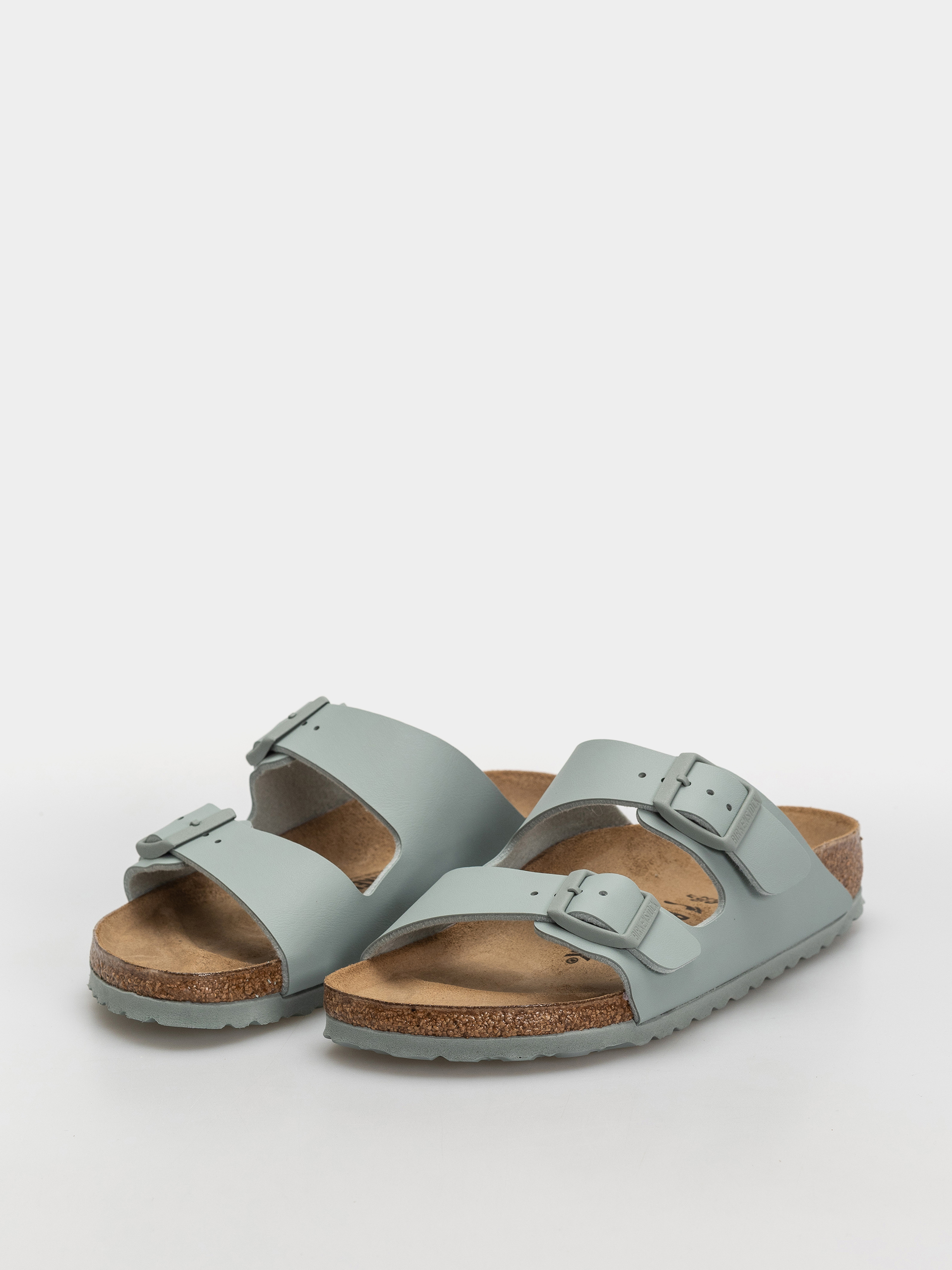 Birkenstock Arizona Birko Flor Narrow Flip Flops (pure sage)