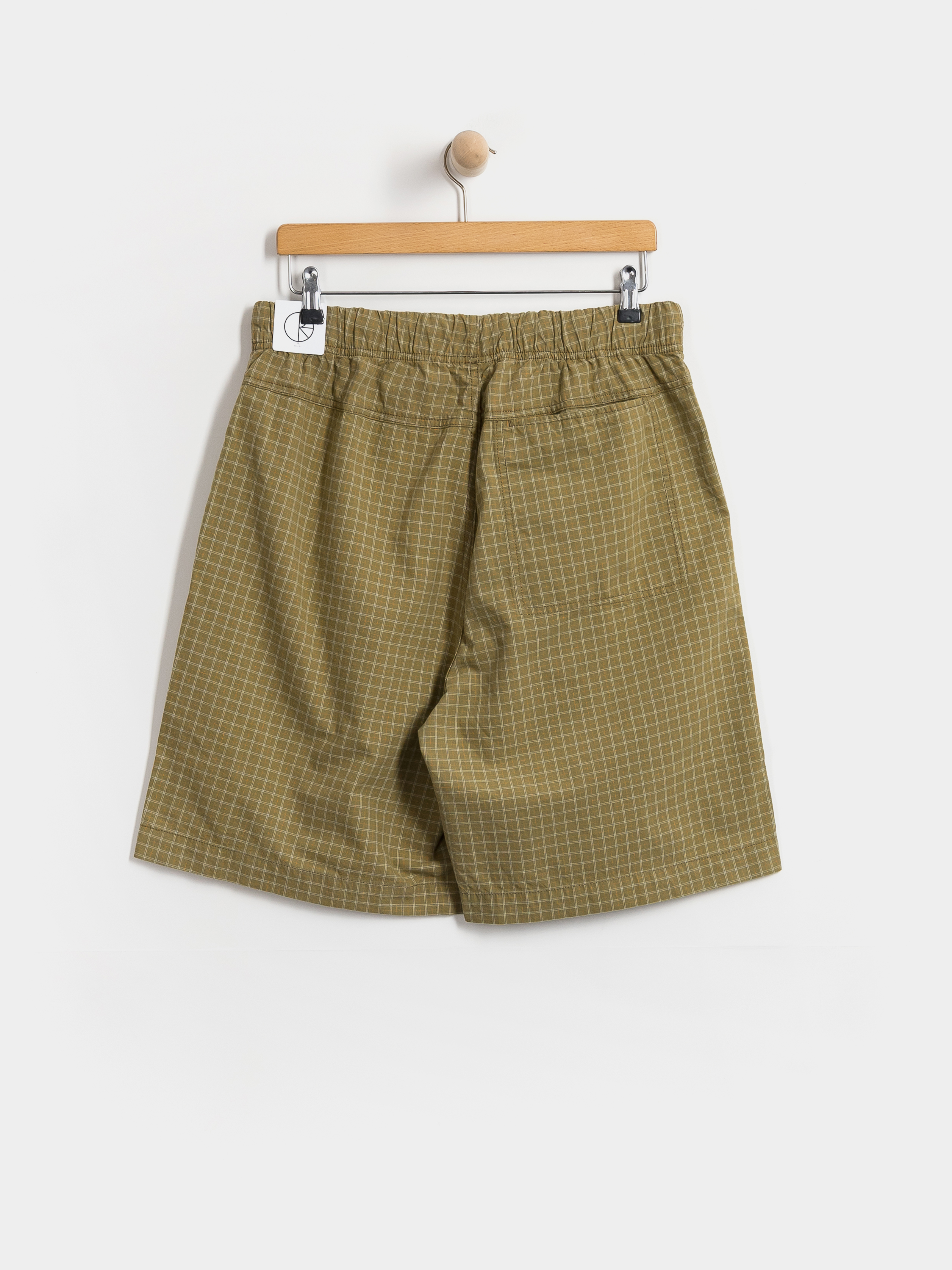 Polar Skate Hike Cotton Shorts (olive check)