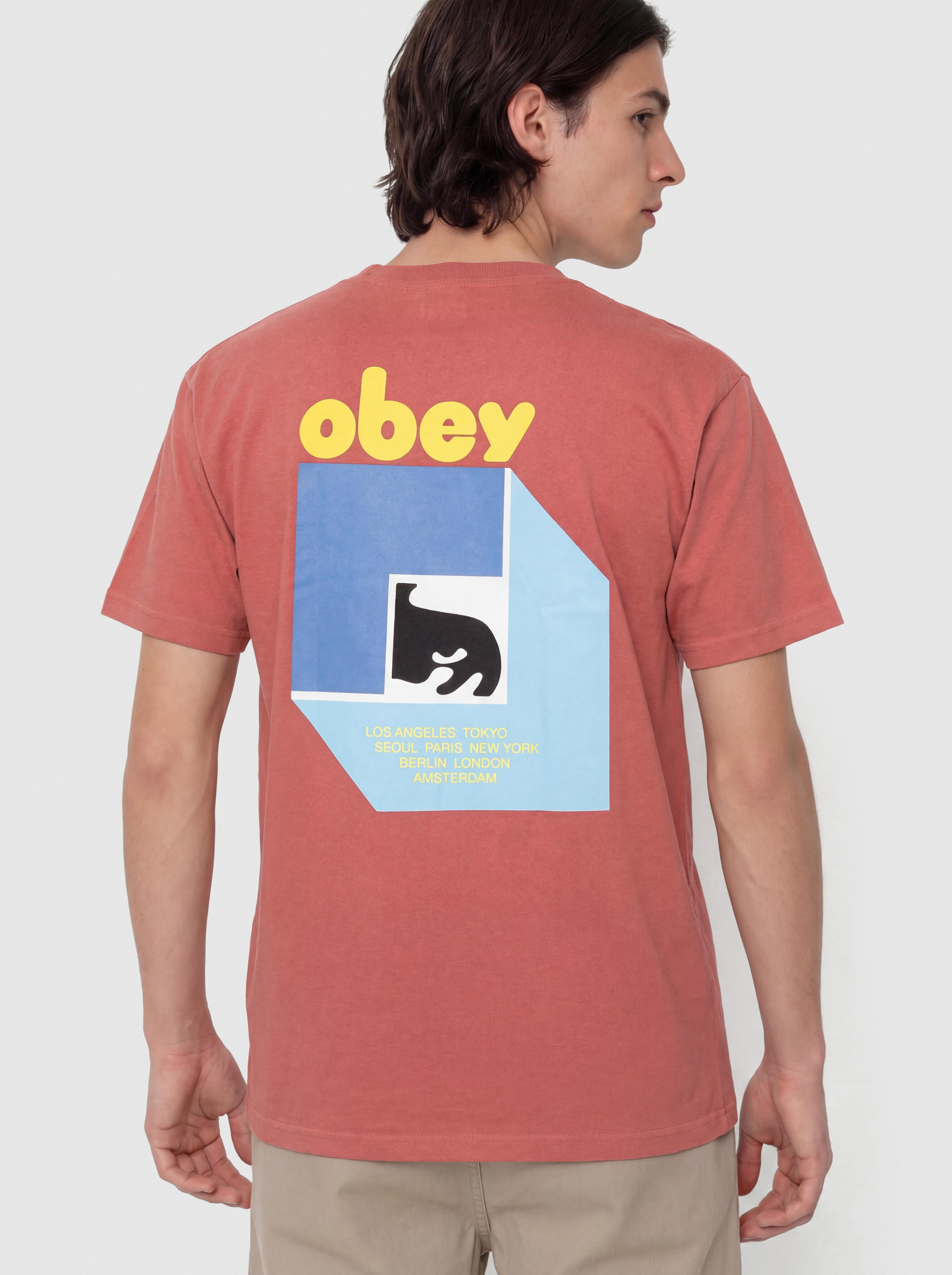 OBEY Peep Hole T-Shirt (mineral red)