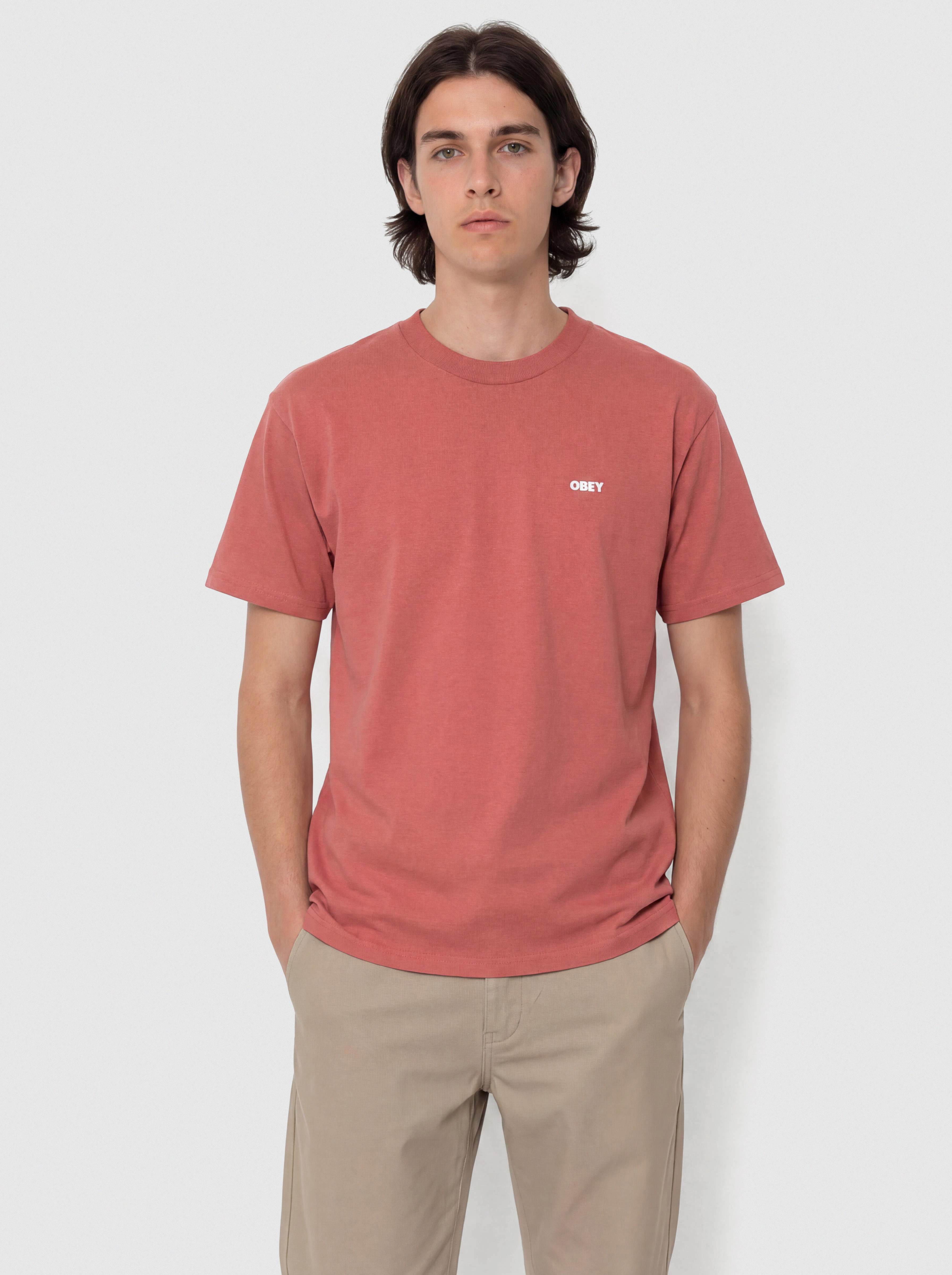 OBEY Peep Hole T-Shirt (mineral red)