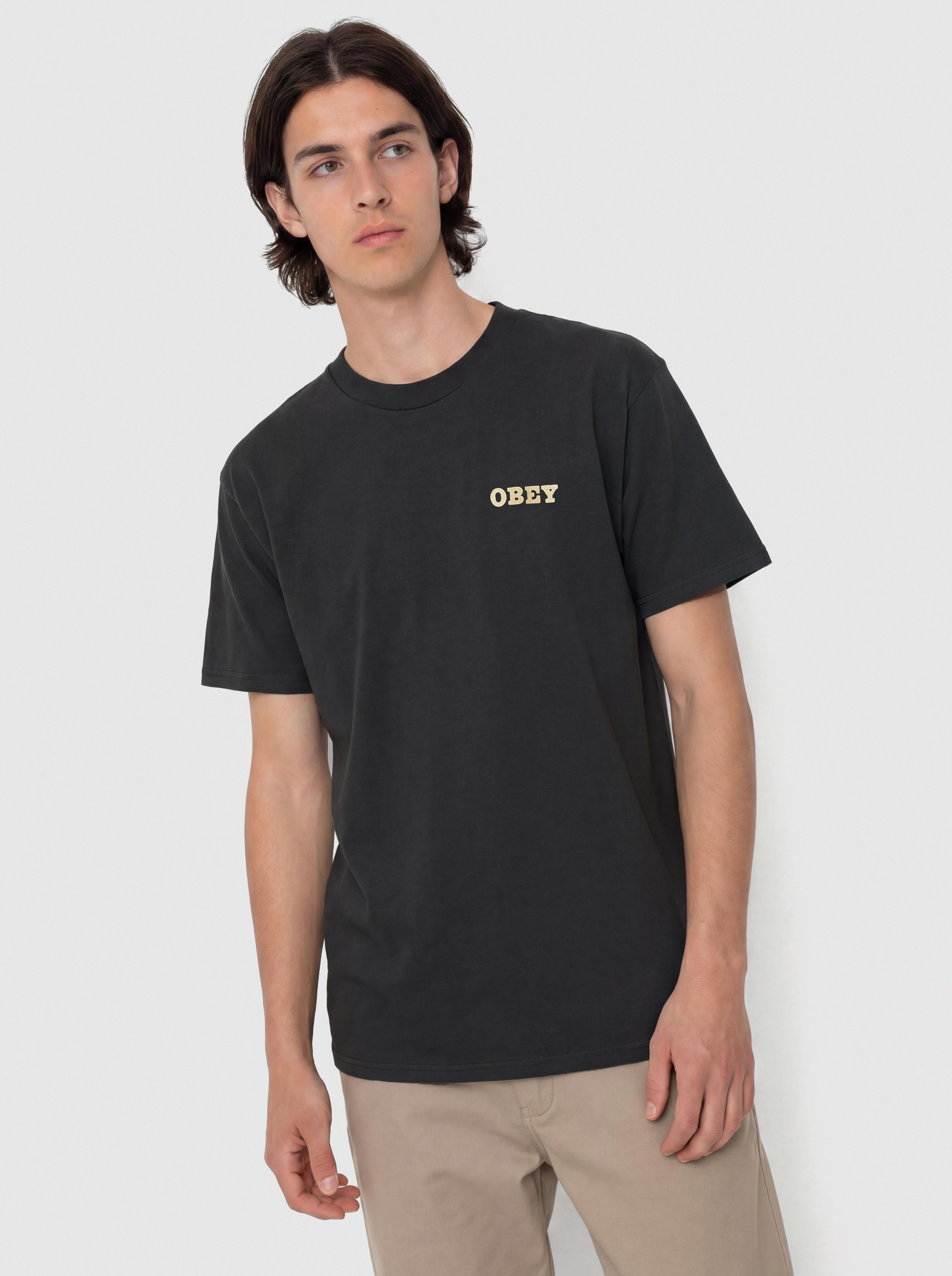 OBEY Savage Sounds Leopard T-Shirt (vintage black)