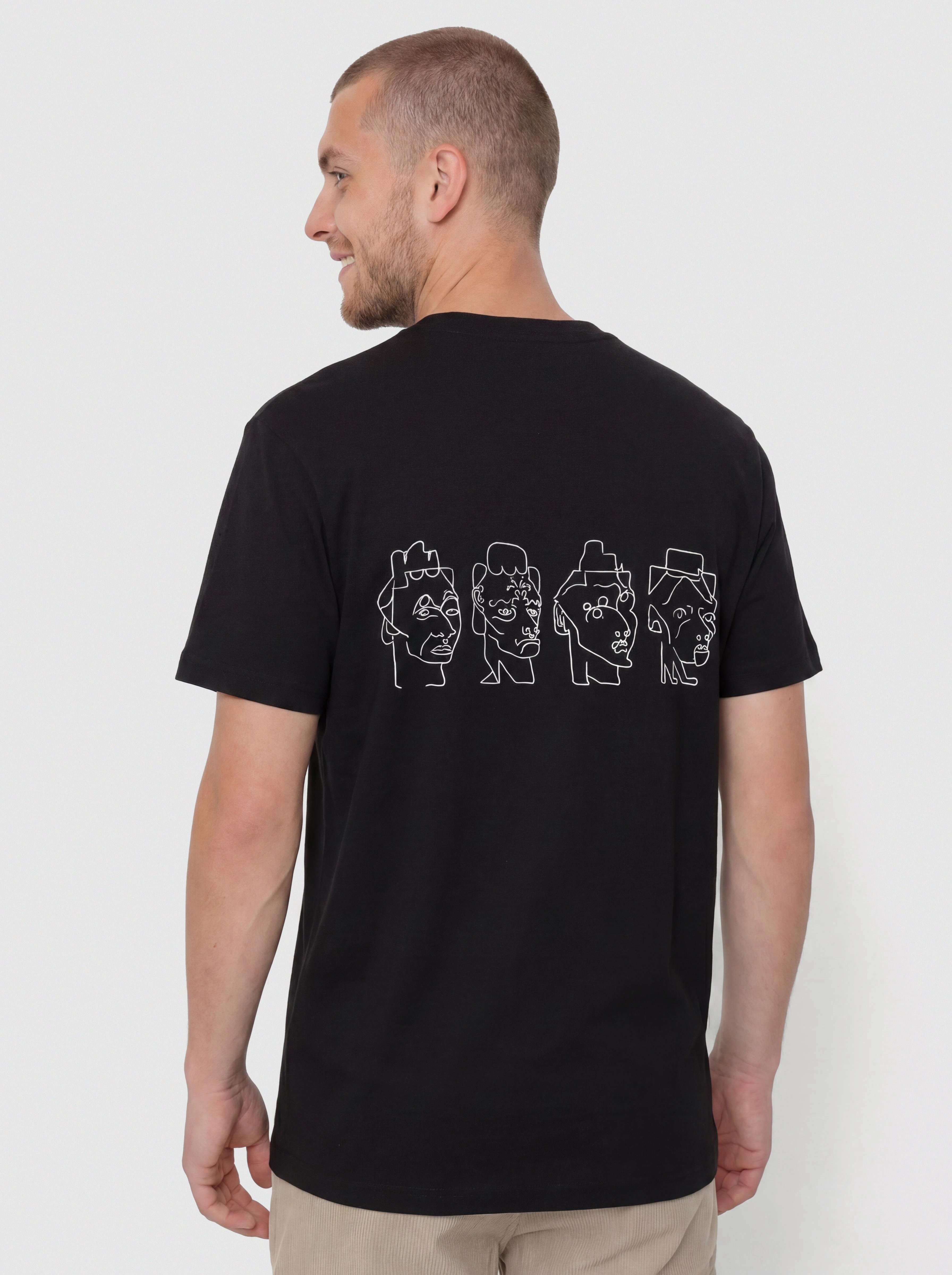 Polar Skate T-Shirt Contrast 8 Heads (black/white)