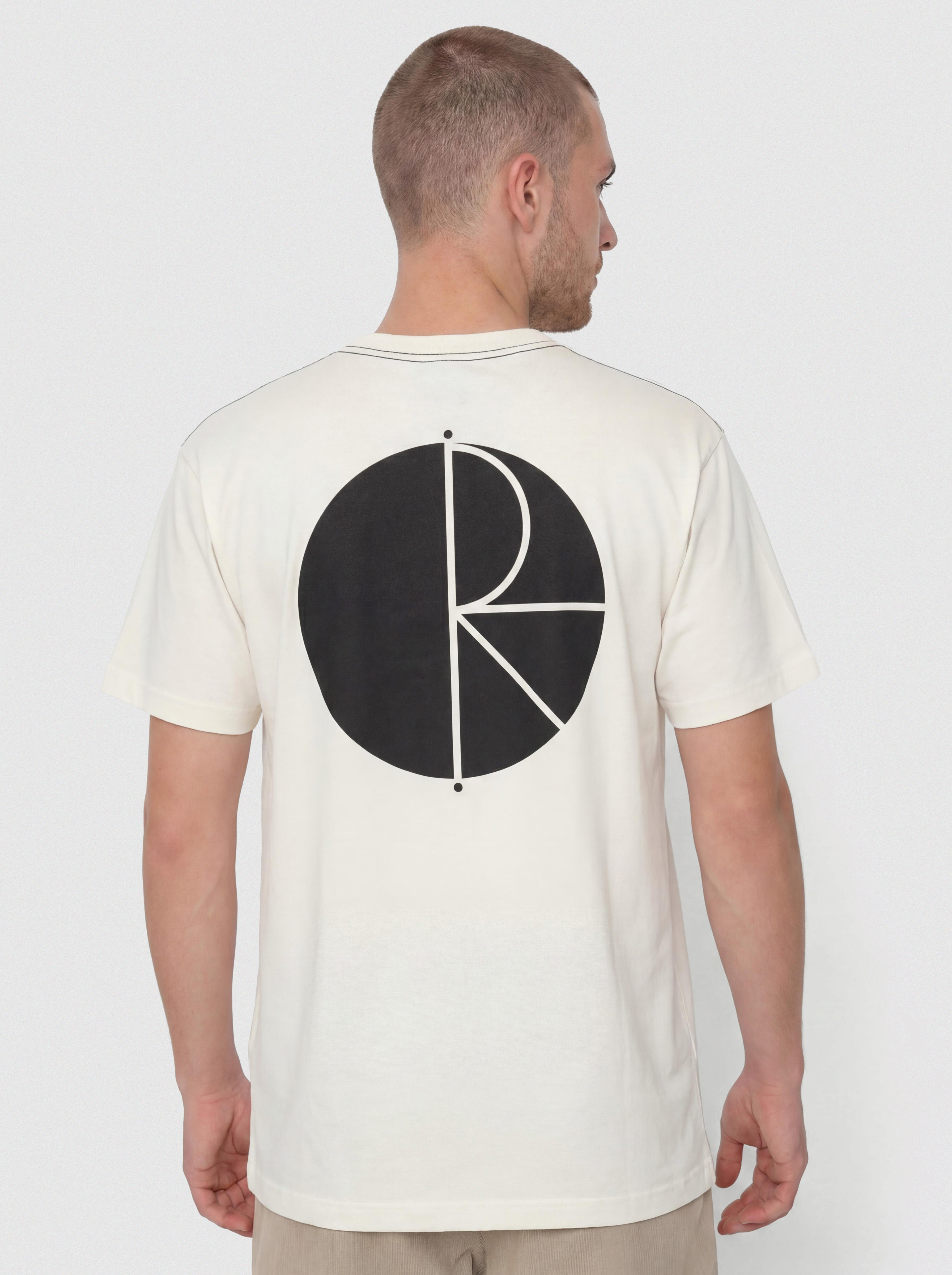Polar Skate T-Shirt Contrast Fill Logo (ivory/black)