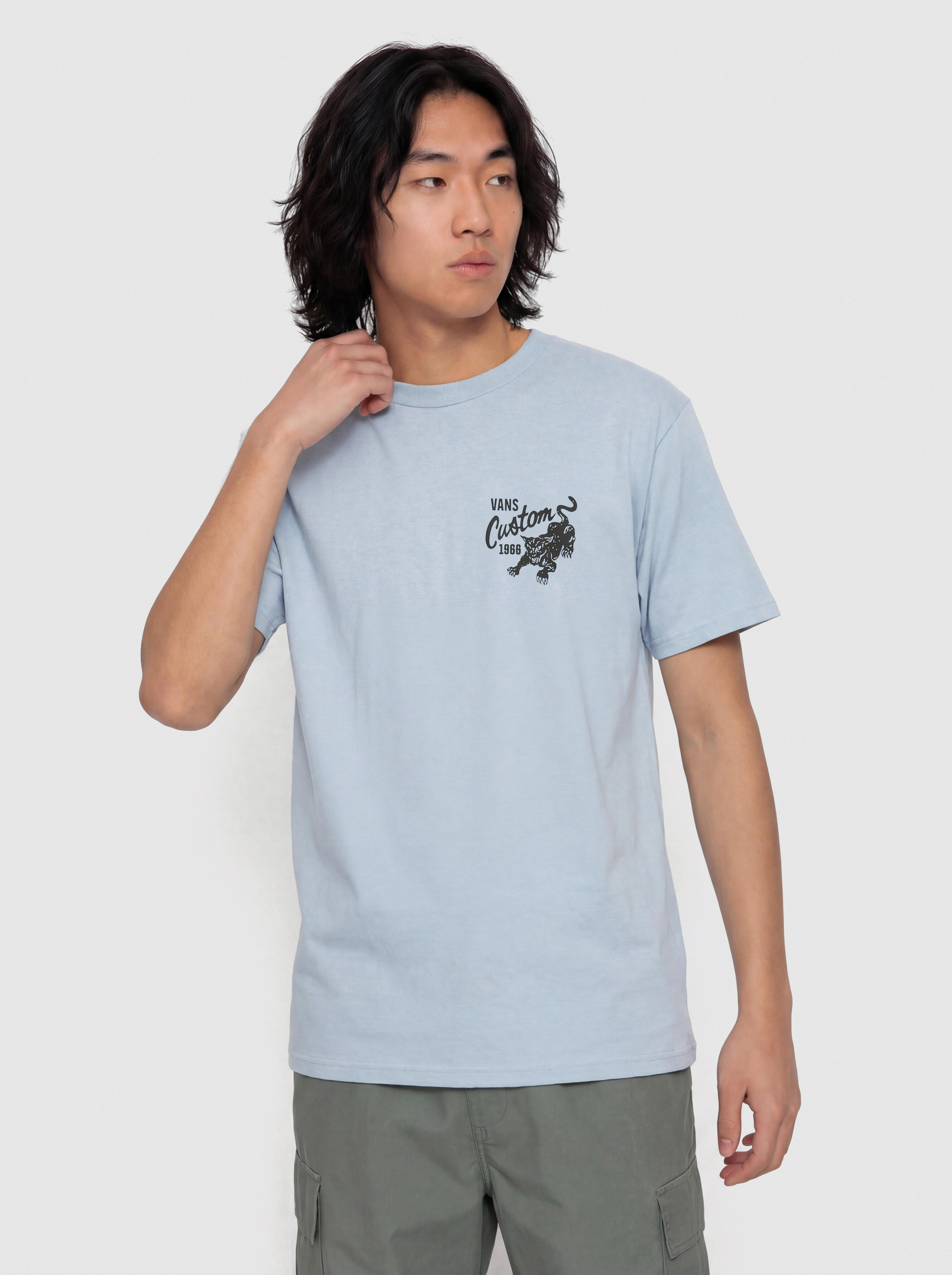 Vans T-Shirt Custom Cat (soft slate)