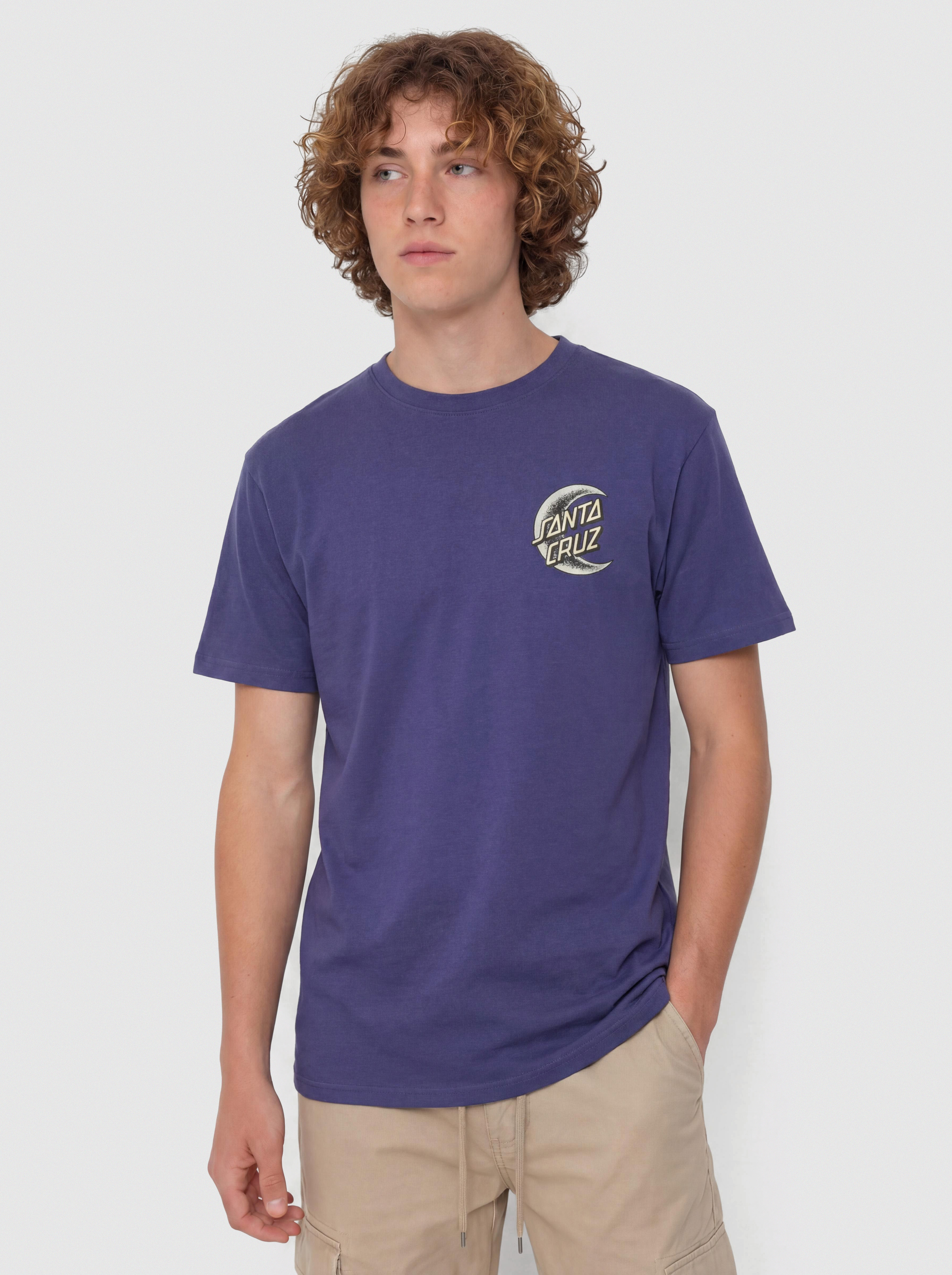Santa Cruz Crescent Moon Chest T-shirt (navy dusk)