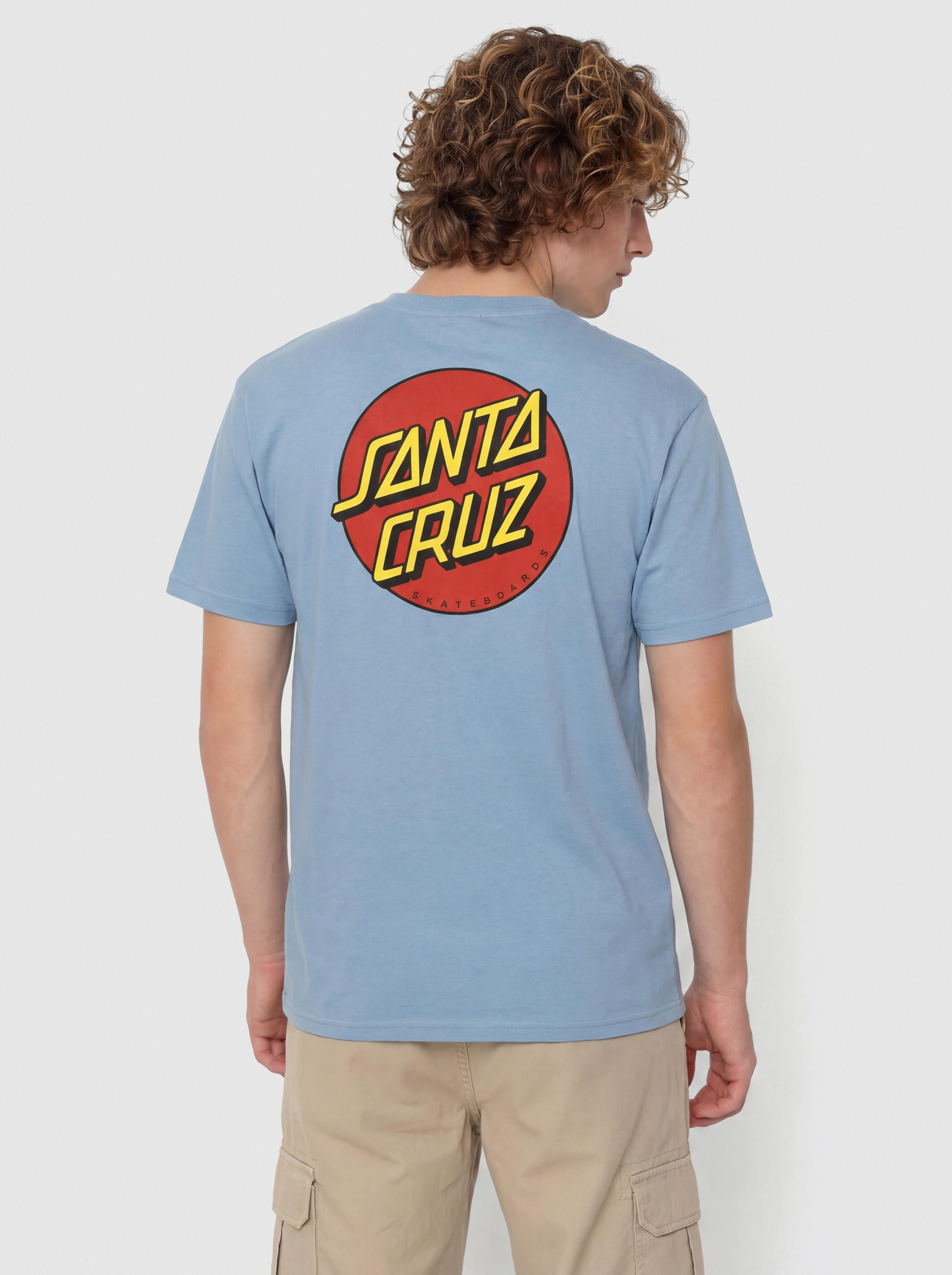 Santa Cruz T-Shirt Classic Dot Chest (faded denim)