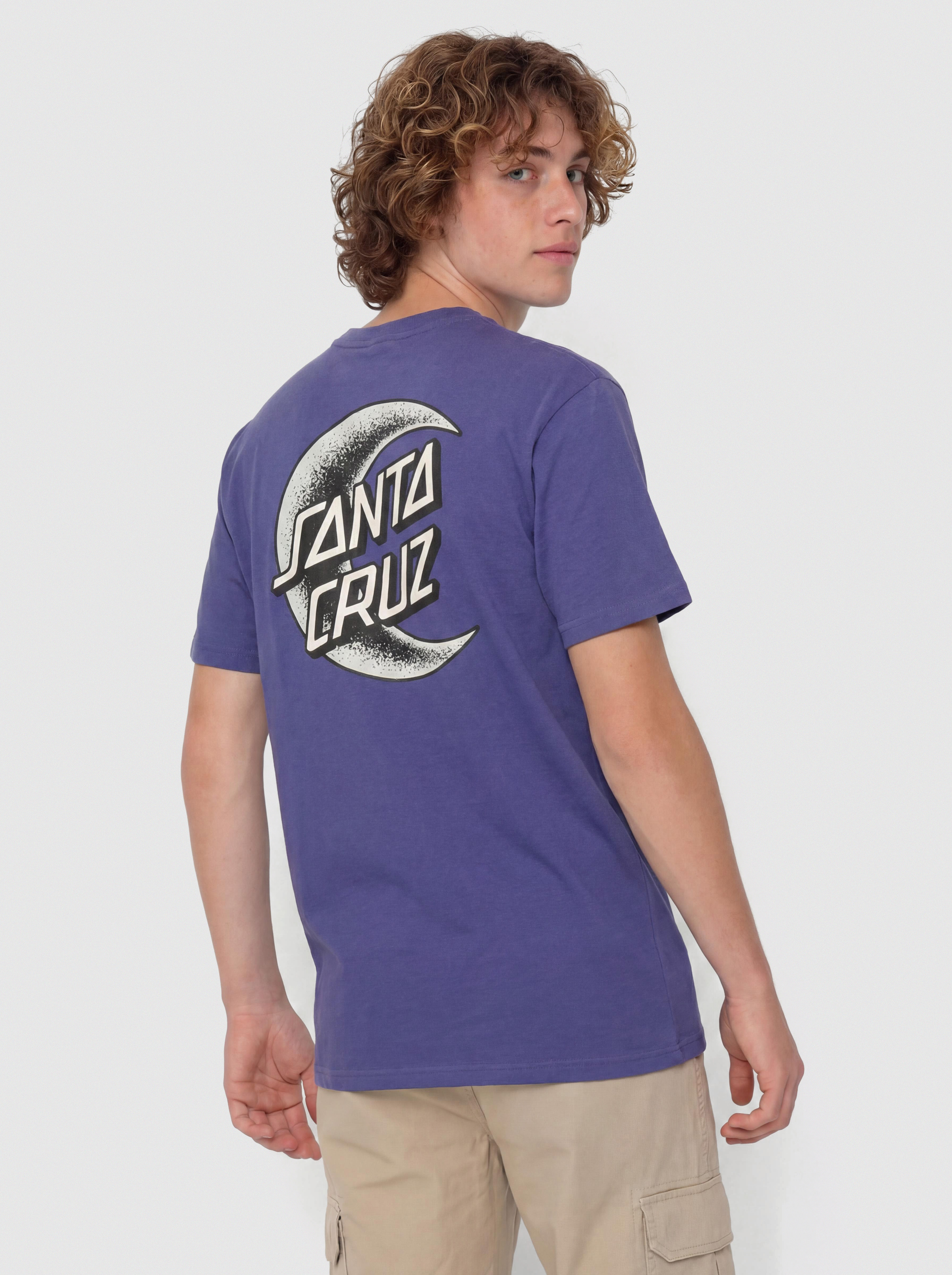 Santa Cruz Crescent Moon Chest T-shirt (navy dusk)