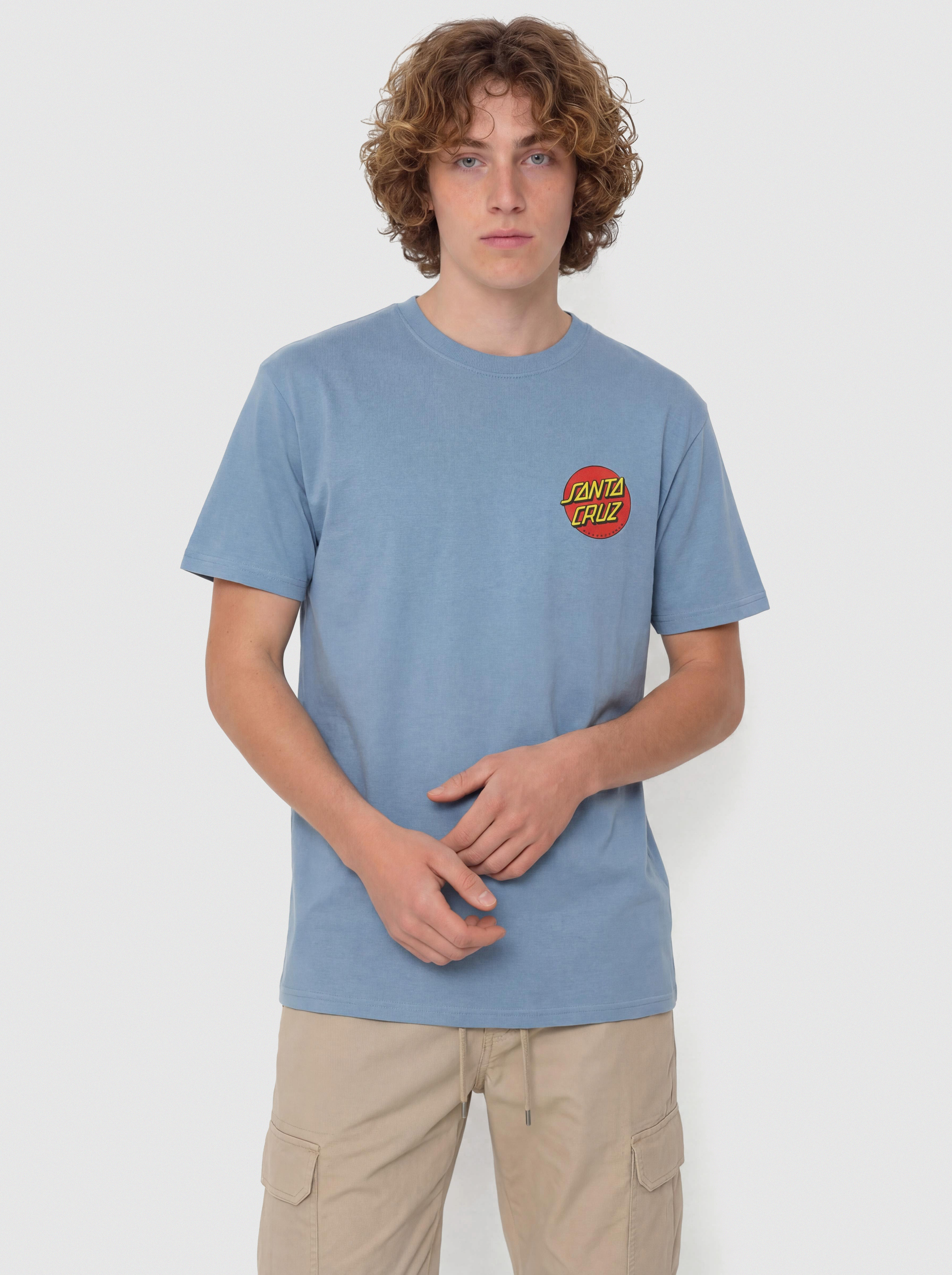 Santa Cruz T-Shirt Classic Dot Chest (faded denim)
