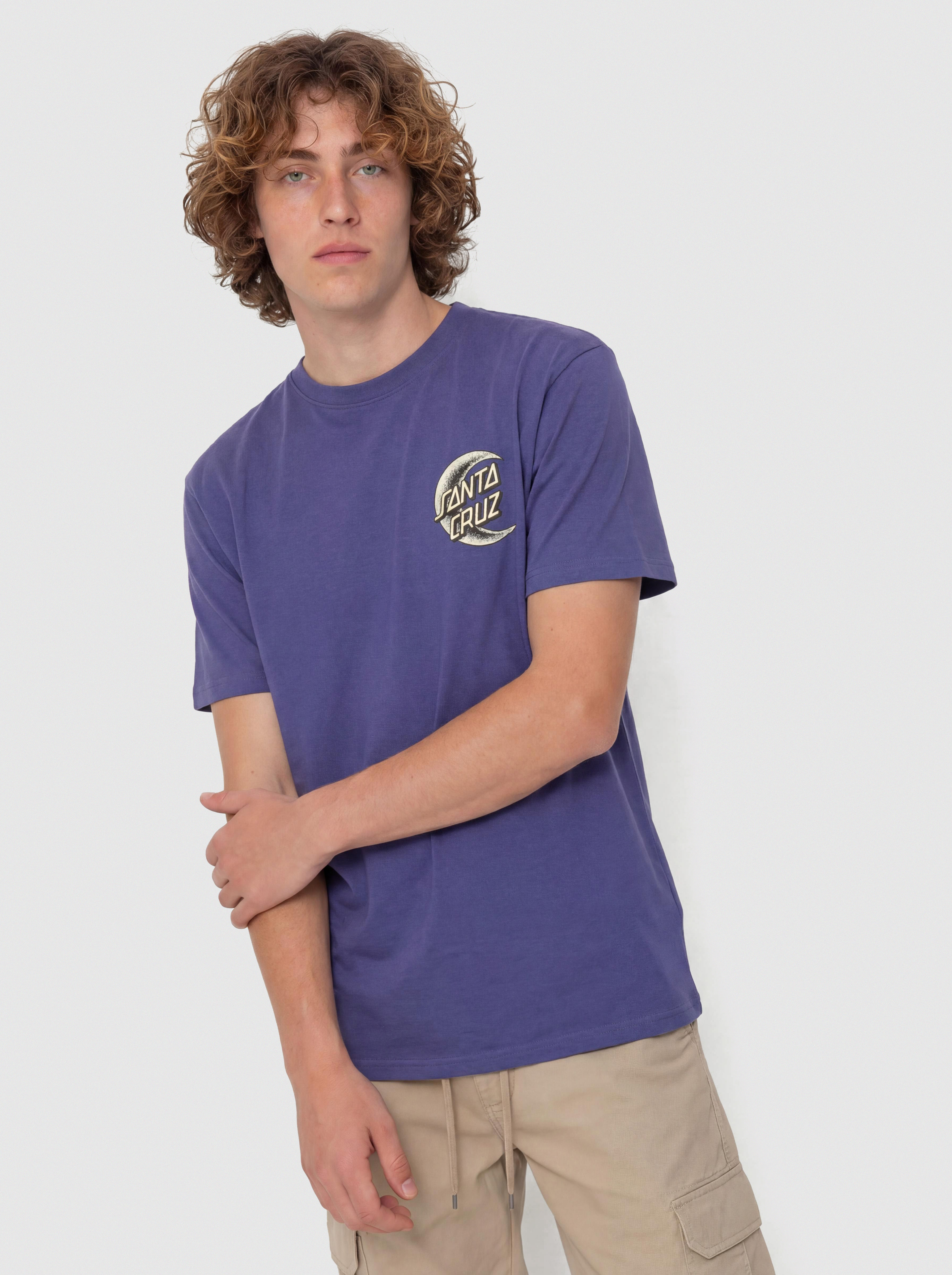 Santa Cruz Crescent Moon Chest T-shirt (navy dusk)