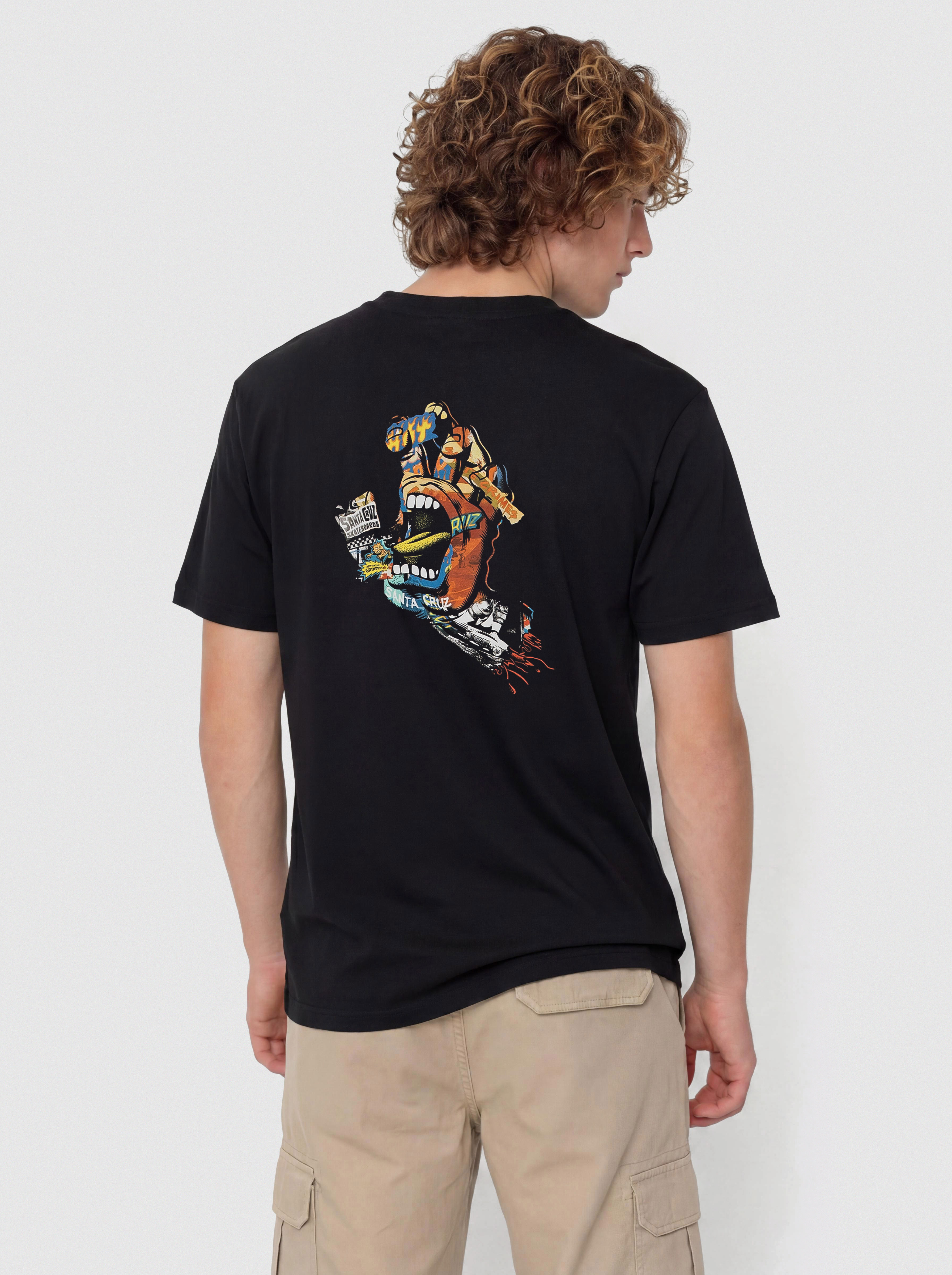 Santa Cruz Collage Hand T-Shirt (black)