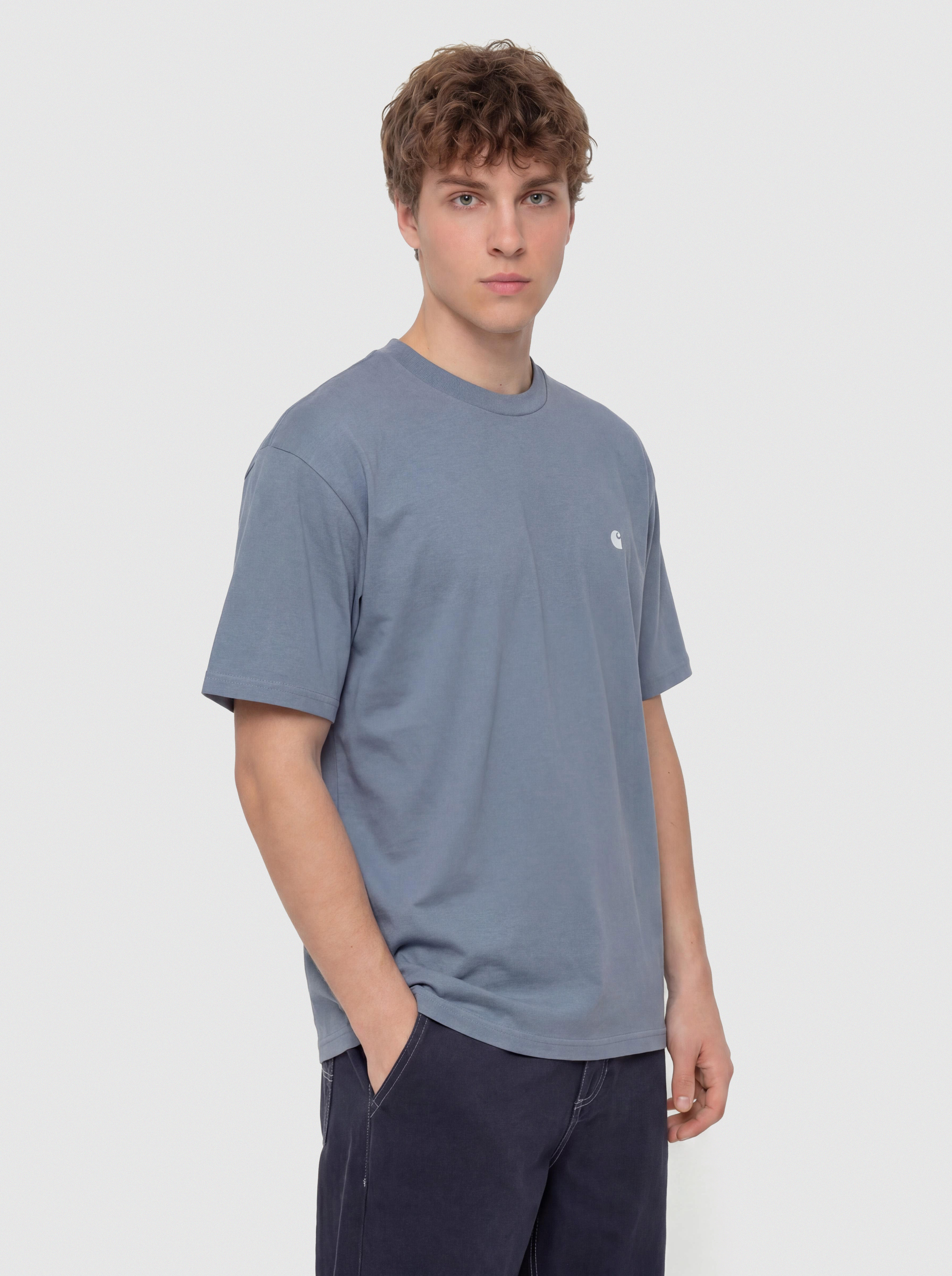 Carhartt WIP Madison T-Shirt (shady blue/white)