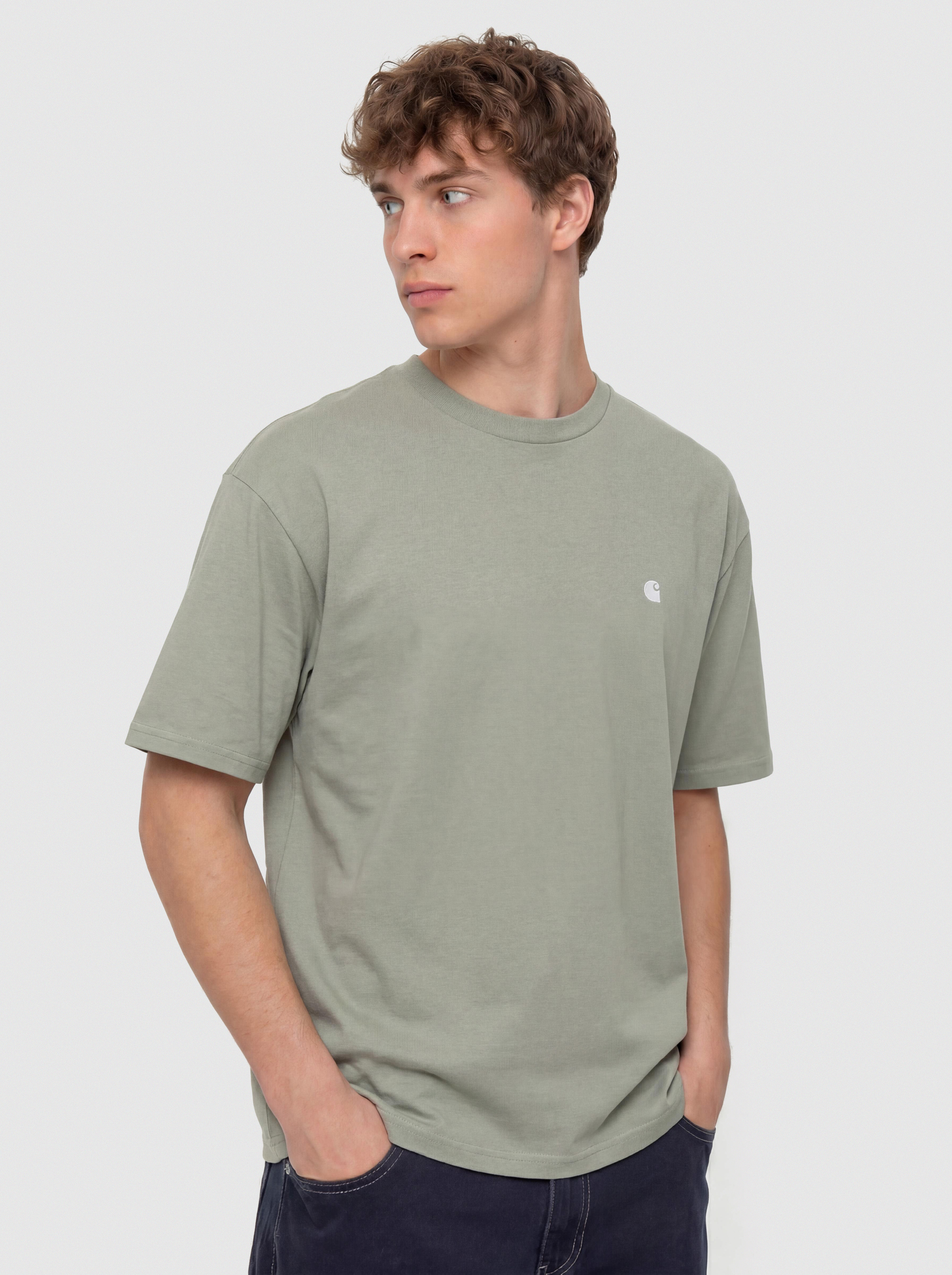 Carhartt WIP Madison T-Shirt (shady green/white)